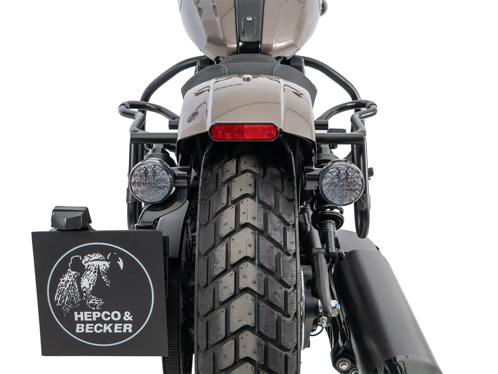 Leather bag holder cutout black for Indian Scout Bobber (2025-)