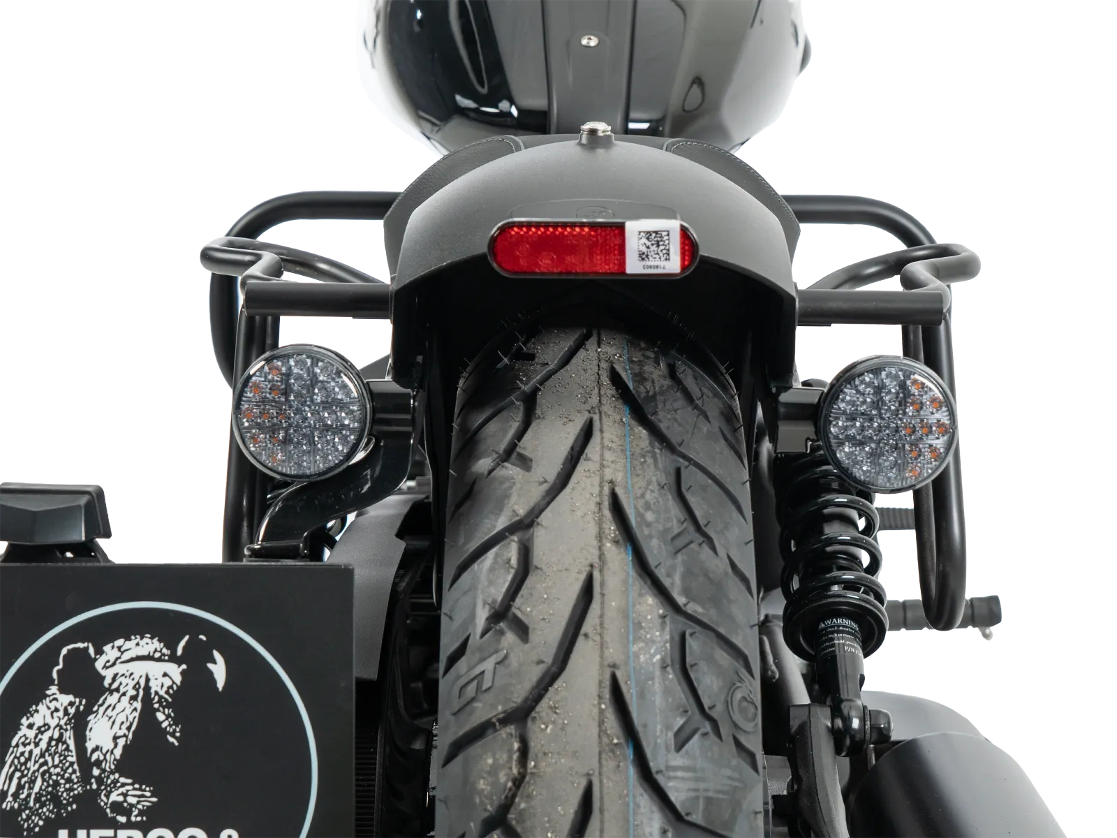 Leather bag holder cutout black for Indian Sport Scout (2025-)