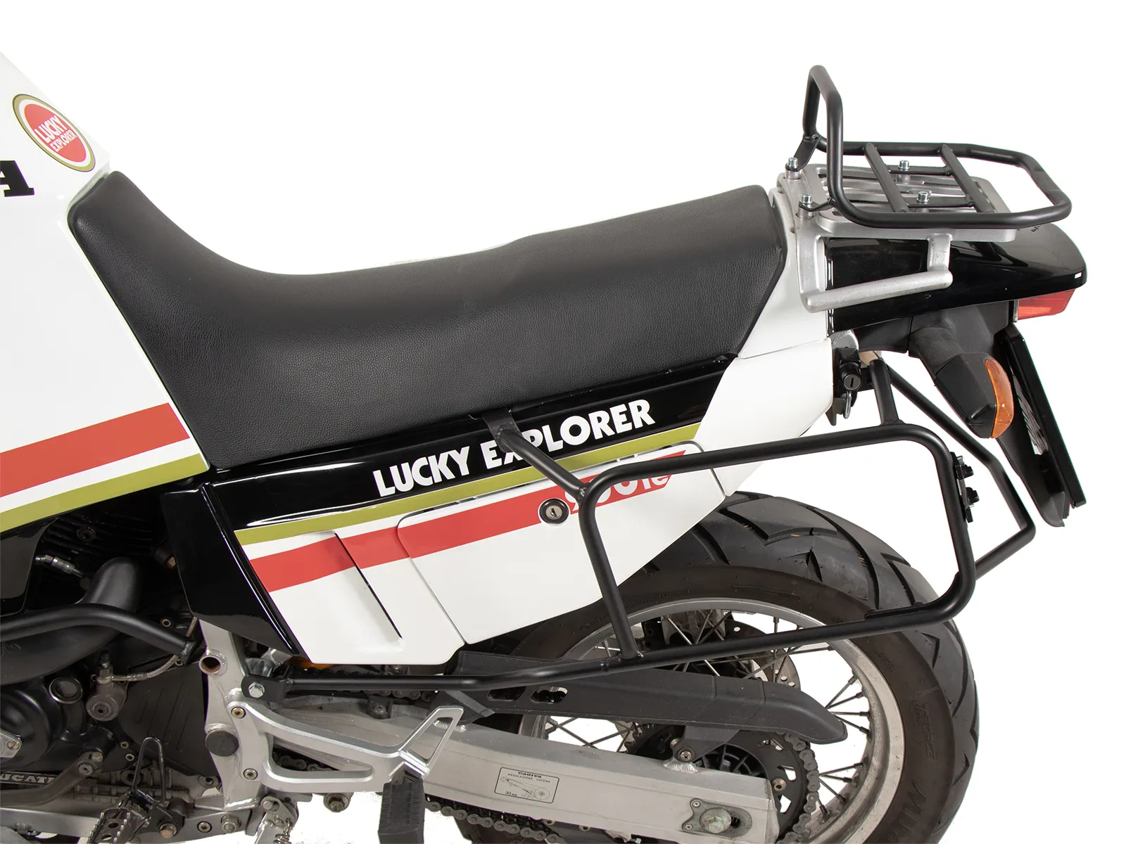 Tubular luggage rack Topcaseträger black for Cagiva Elefant 900 i.e. (1990-1992)