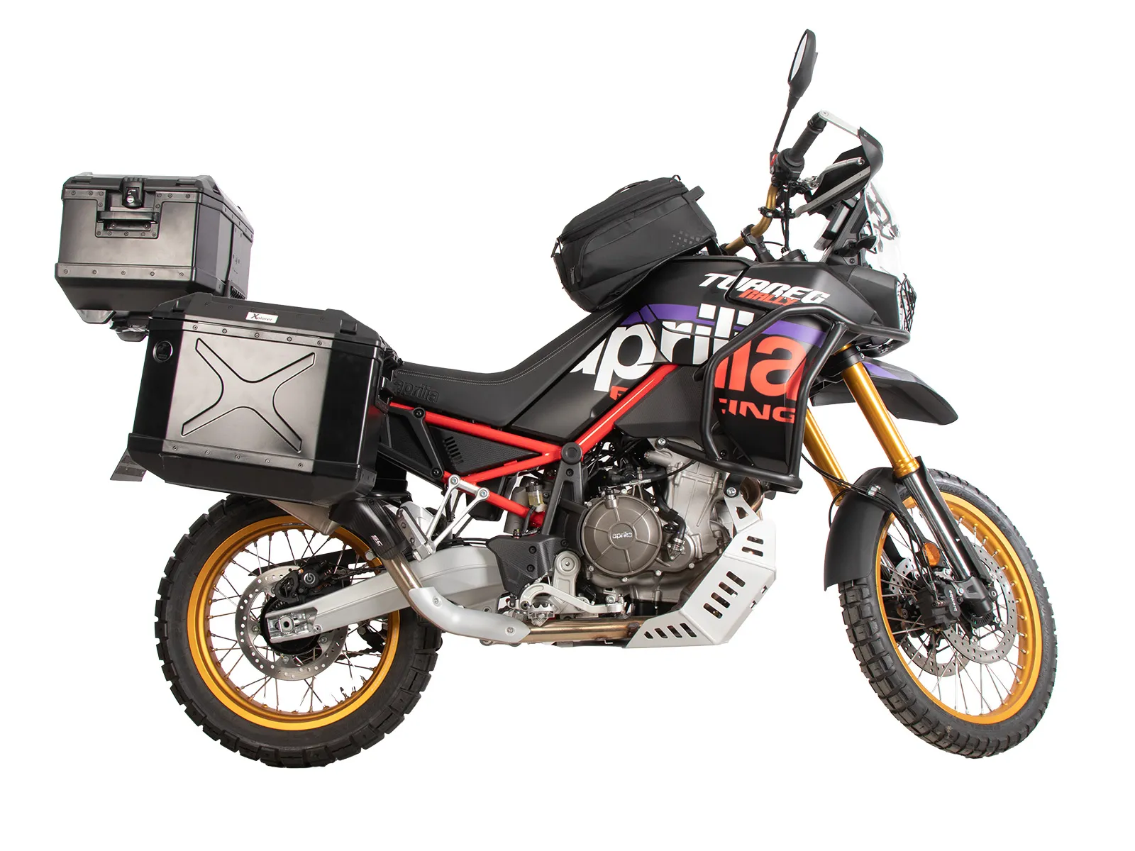 Case carrier set cutout black incl. Xplorer cutout black Case set for Aprilia Tuareg 660 Rally (2025-)