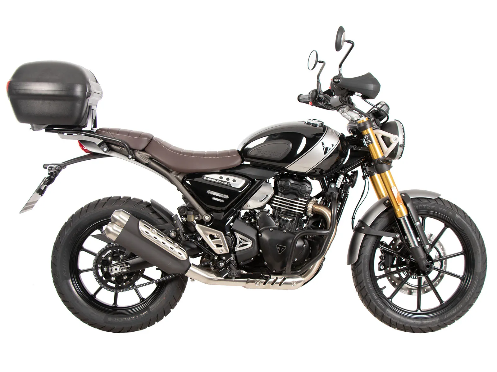 Alurack top case carrier black for Triumph Scrambler 400 X (2024-)