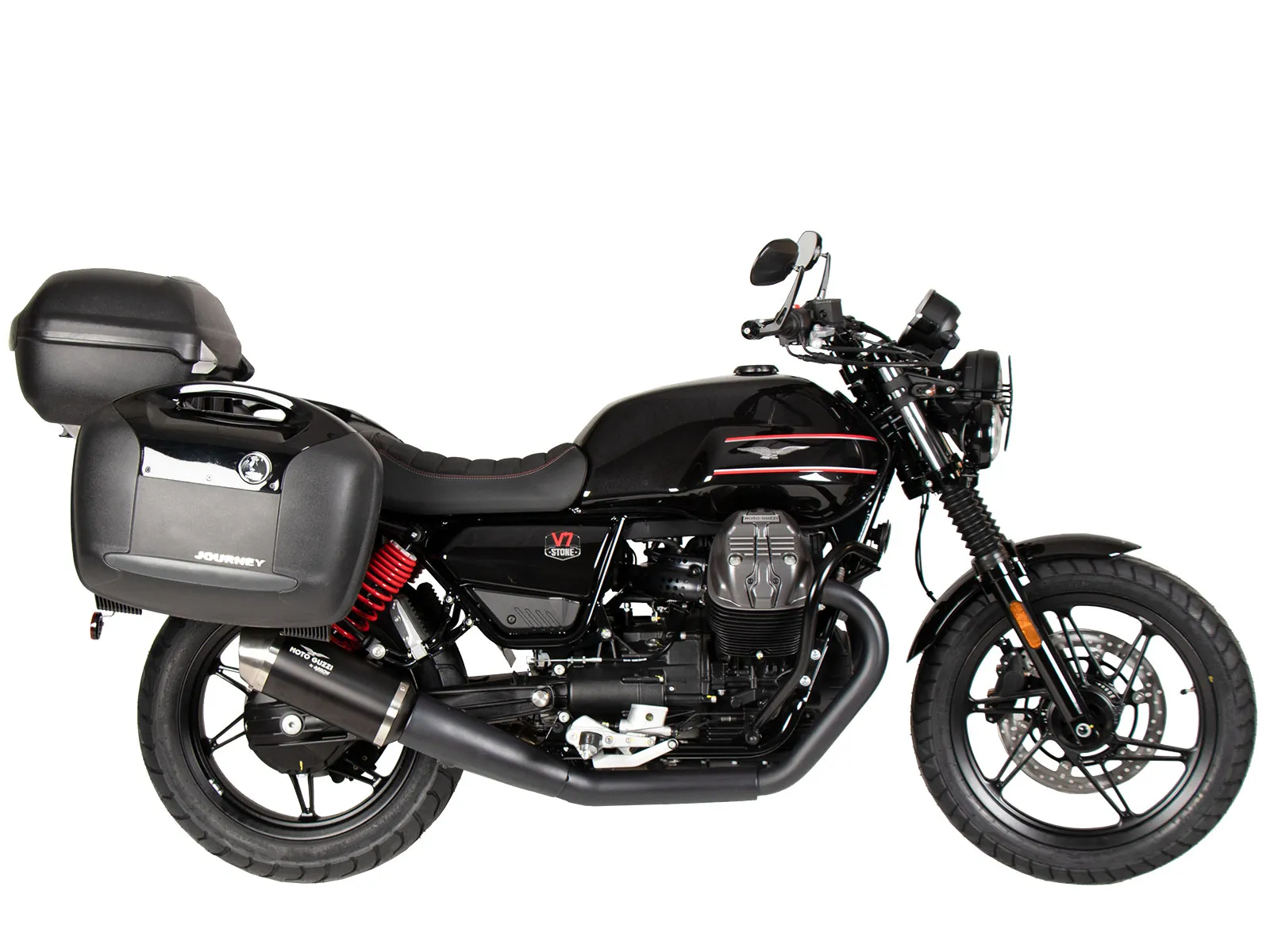 Side case carrier fixed black for Moto Guzzi V7 Stone Special Edition (850cc) (2022-2023)