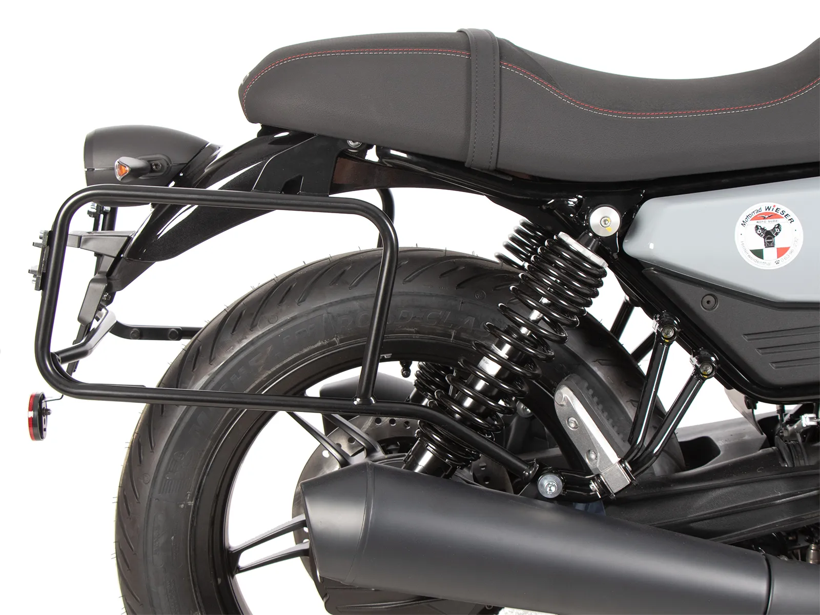 Side case carrier fixed black for Moto Guzzi V7 Stone (2025-)