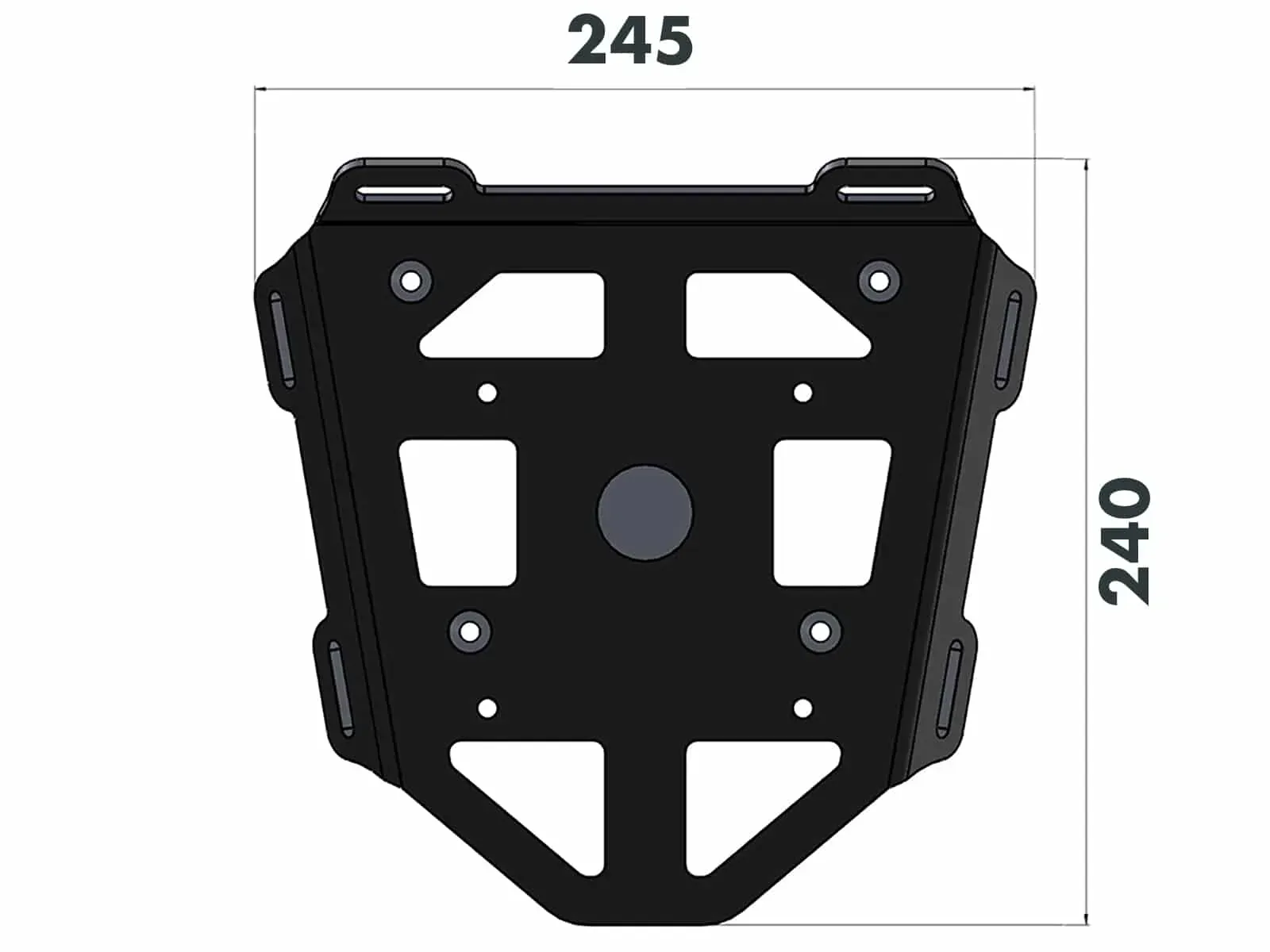 Minirack soft luggage rear carrier black for Ducati Hypermotard 939/SP (2016-2018)