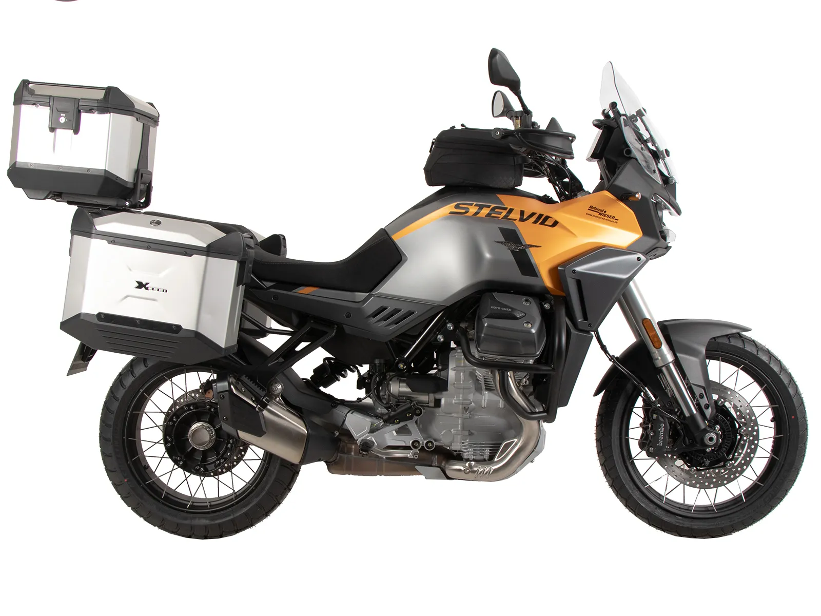 Easyrack top case carrier black for combination with original luggage rack for Moto Guzzi Stelvio (2024-)