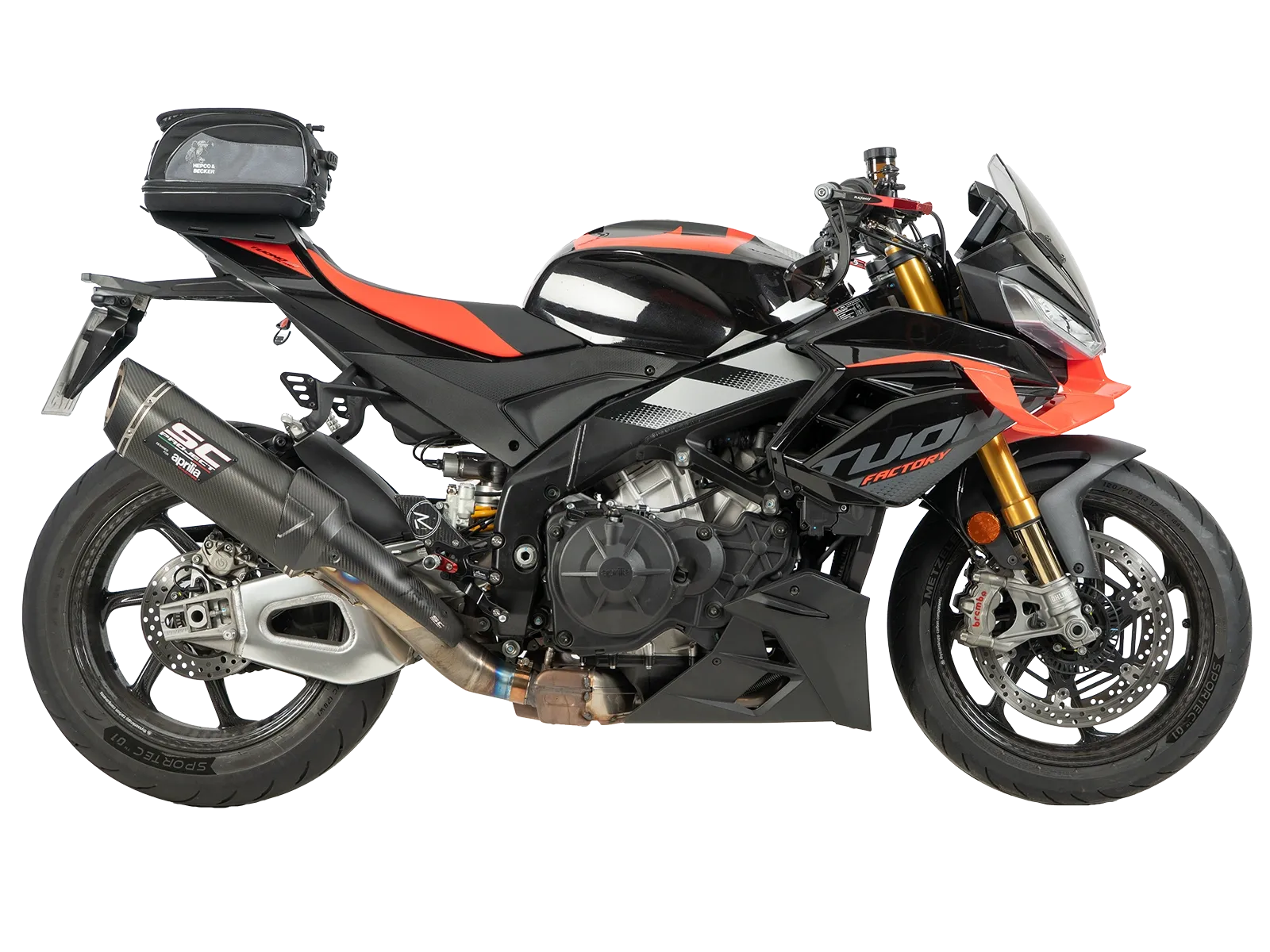 Sport rack fixed black for Aprilia Tuono V4 Factory (2025-)