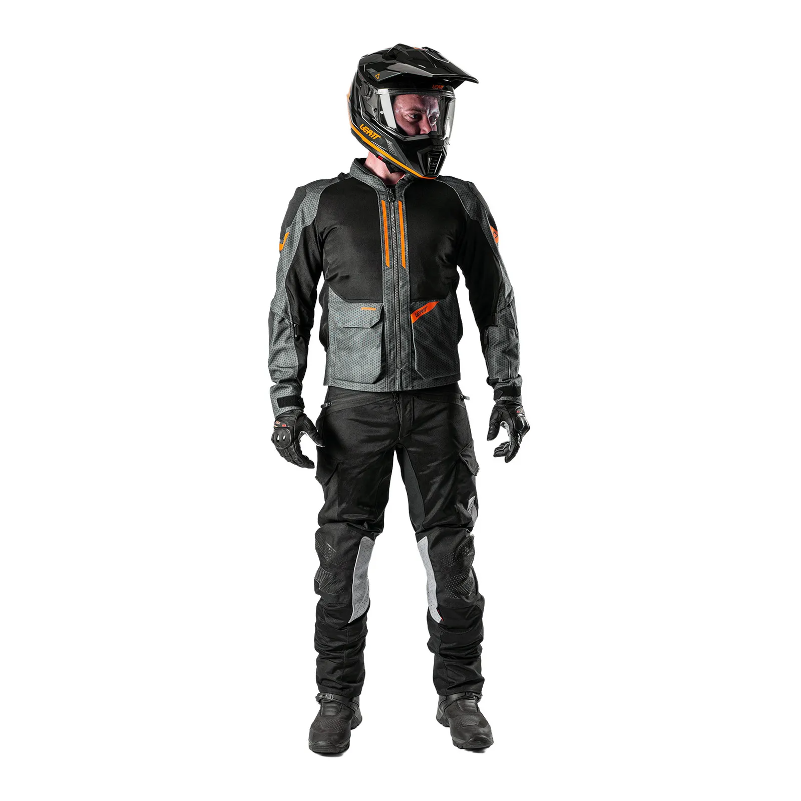 Leatt 4.5 ADV FlowTour Jacket (Short) - Iron / Grey (S/US38/EU48)