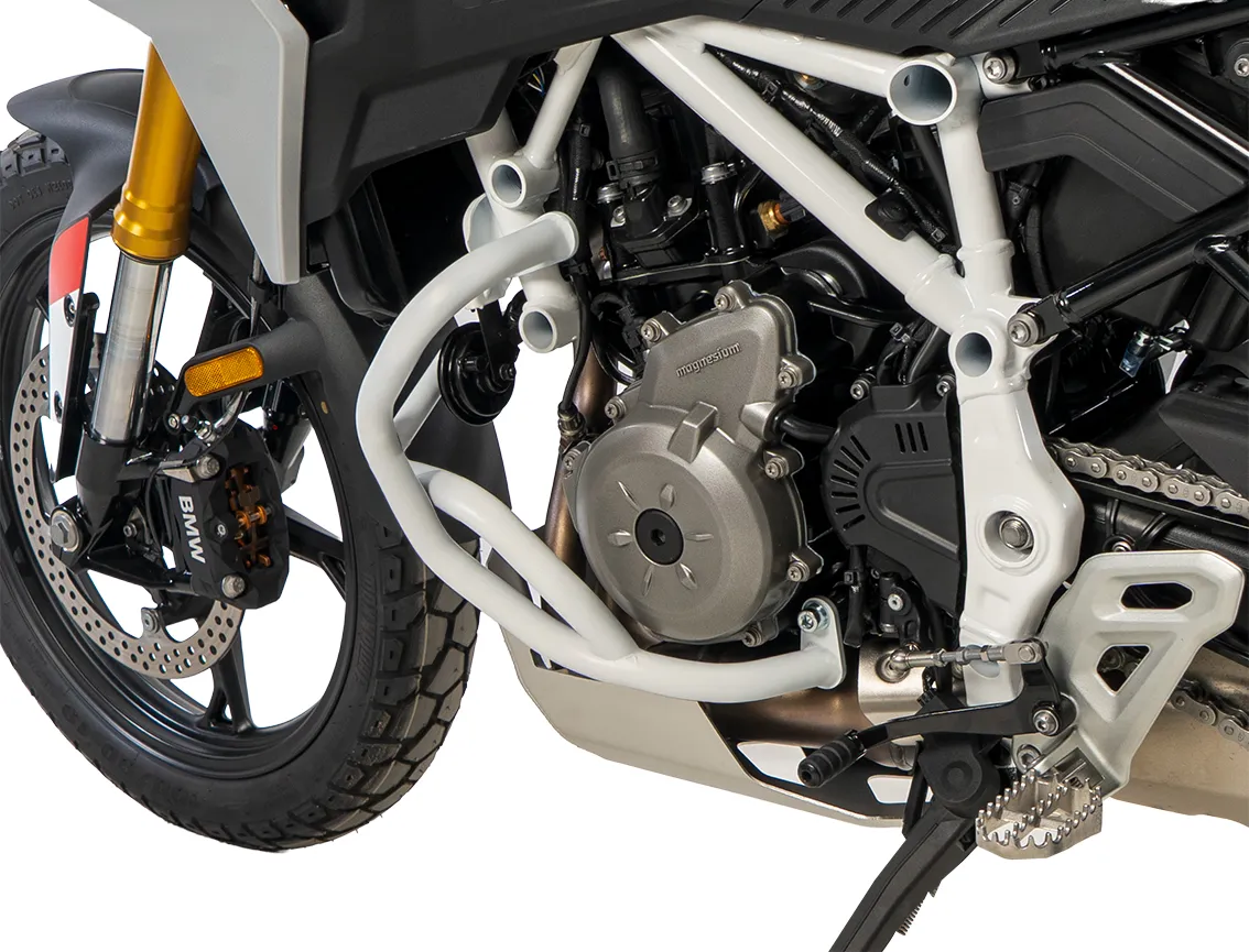 White engine guard for BMW F 450 GS (2026-)