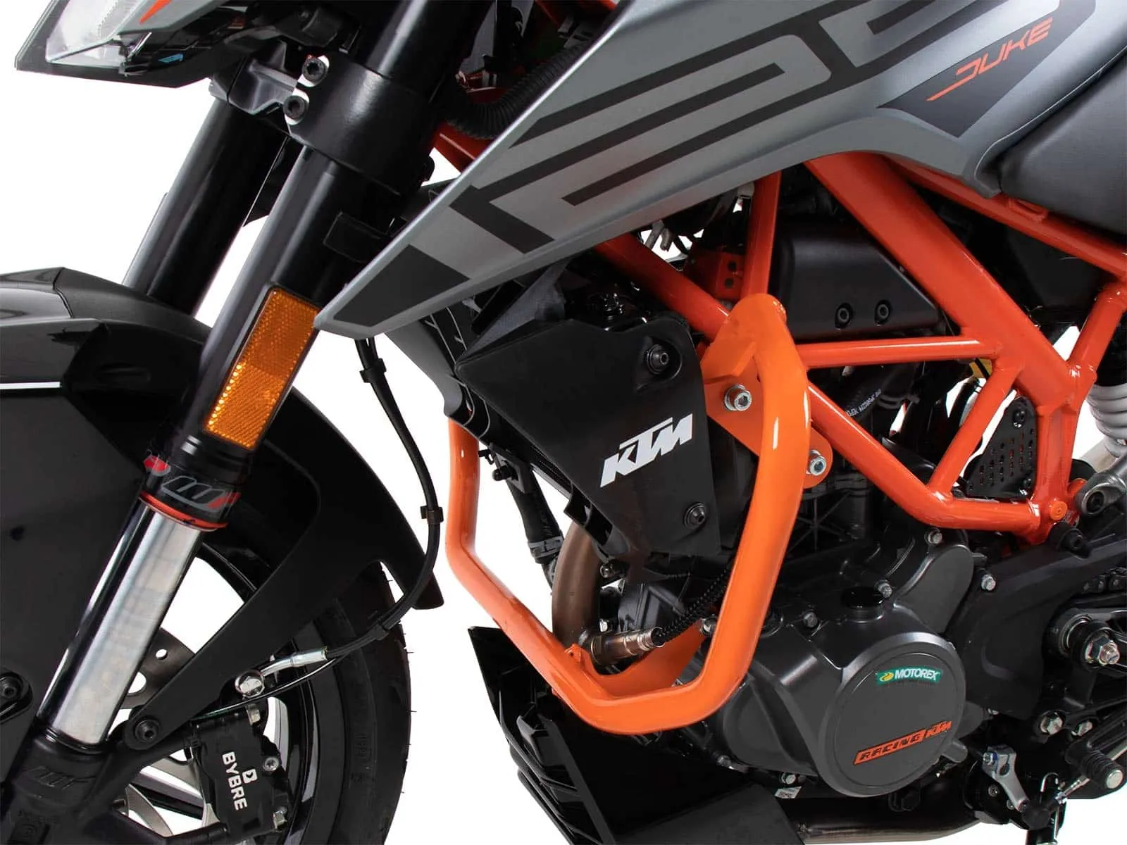 Orange engine guard for KTM 125 Duke (2021-2023)