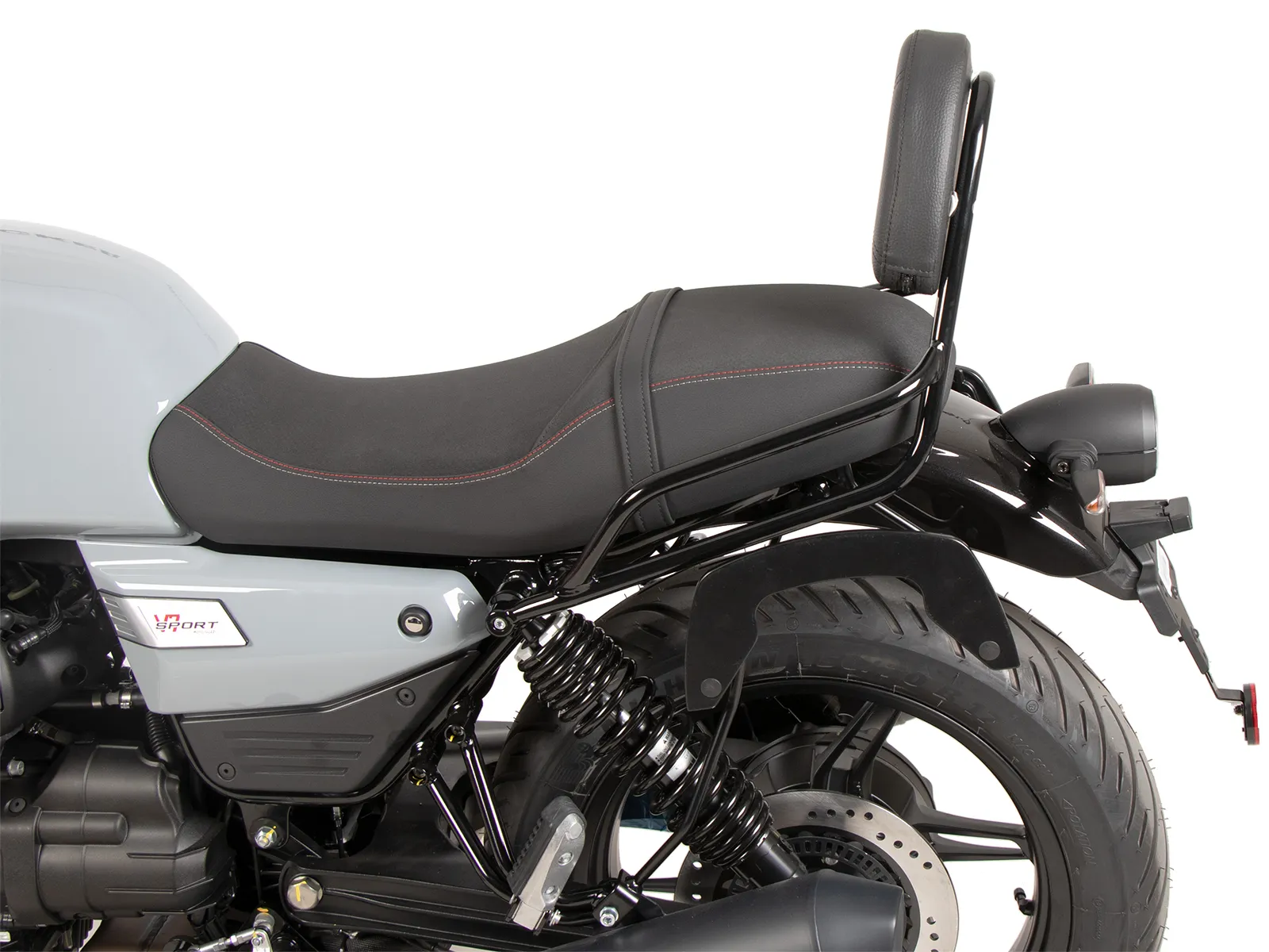Sissybar without luggage rack black for Moto Guzzi V7 Stone (2025-)