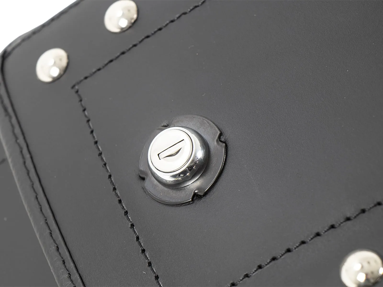 Leather single bag Ivory black left for C-Bow holder