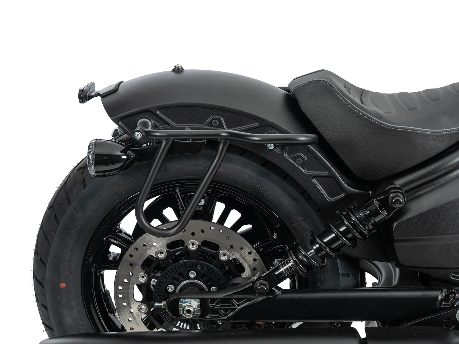 Leather bag holder cutout black for Indian Scout Sixty Bobber (2025-)