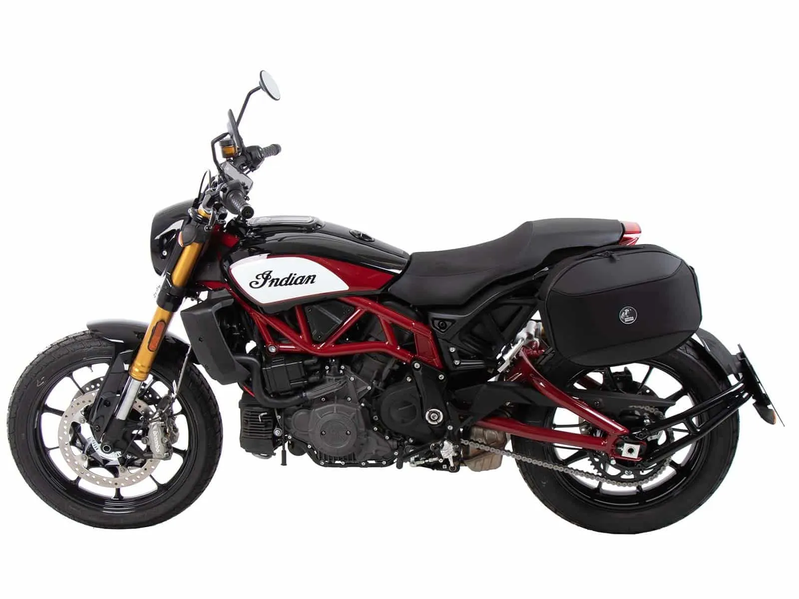C-Bow side carrier one-sided left black for Indian FTR / S / R Carbon / Rally (2019-2025)