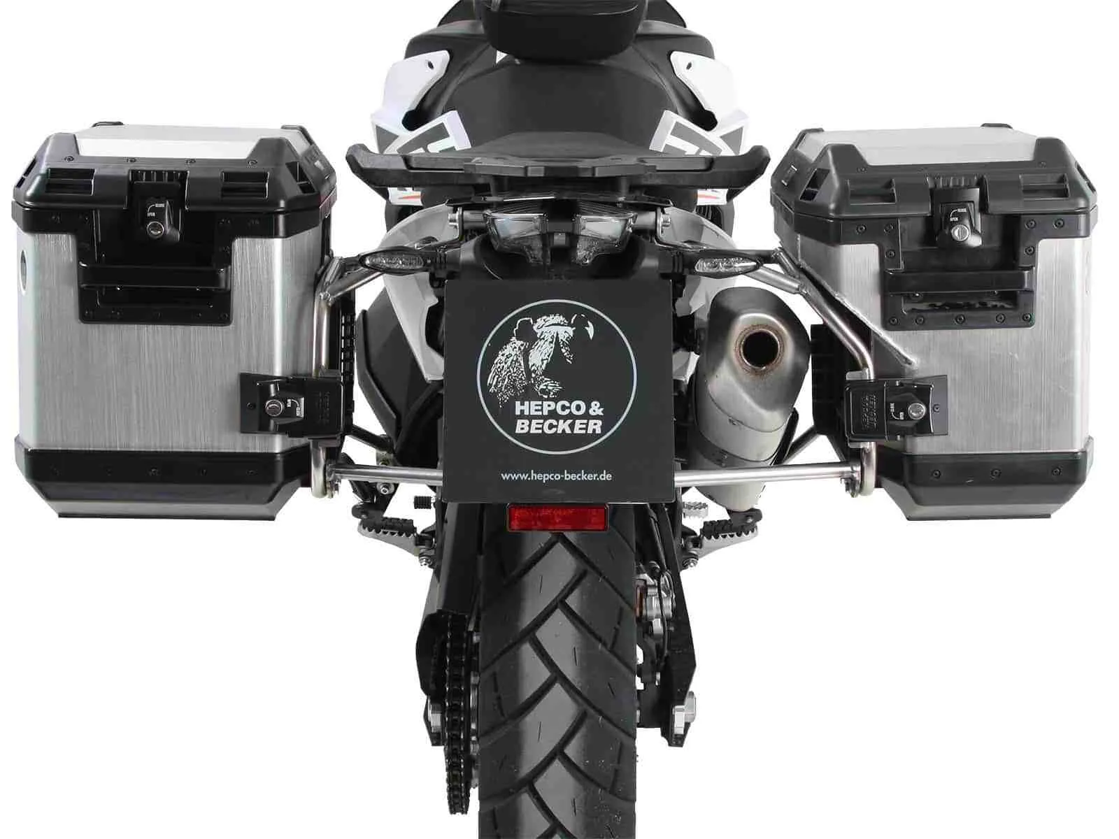 Case carrier set cutout stainless steel incl. Xplorer cutout silver Case set for KTM 790 Adventure/R (2019-2021)
