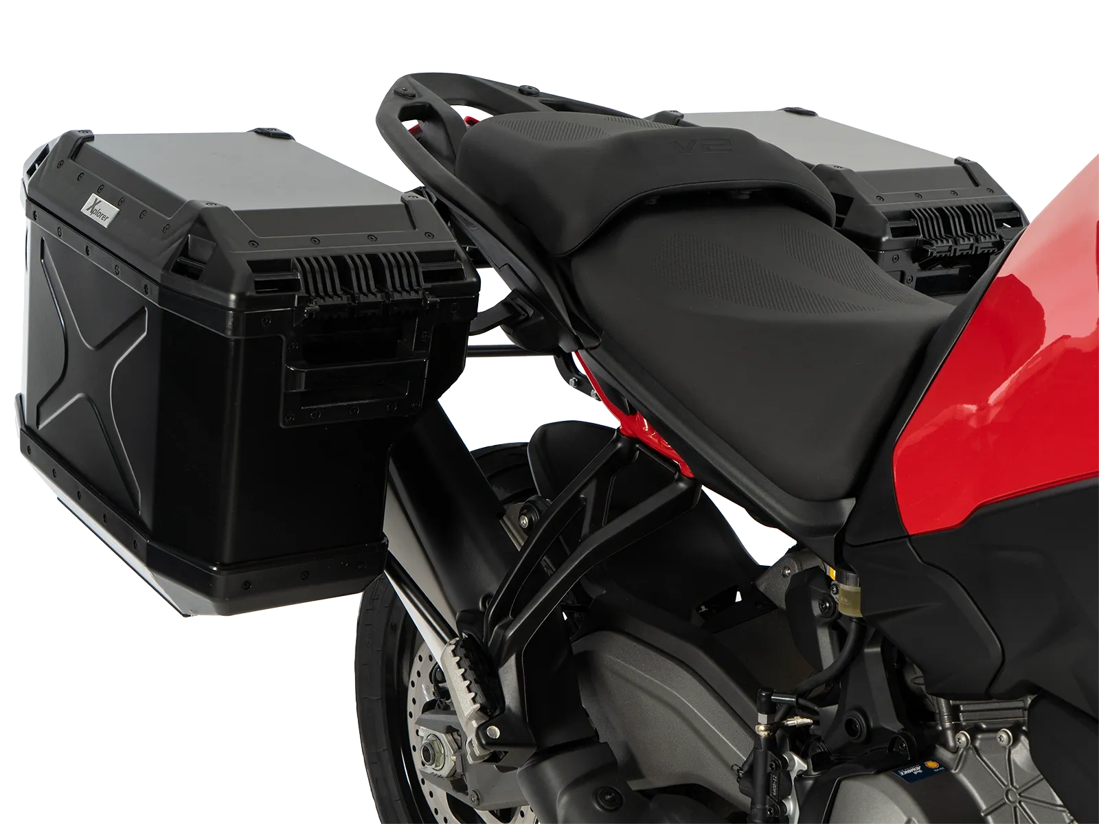 Suitcase carrier set cutout black incl. Xplorer cutout black Suitcase set for Ducati Multistrada V2 / S (2025-)