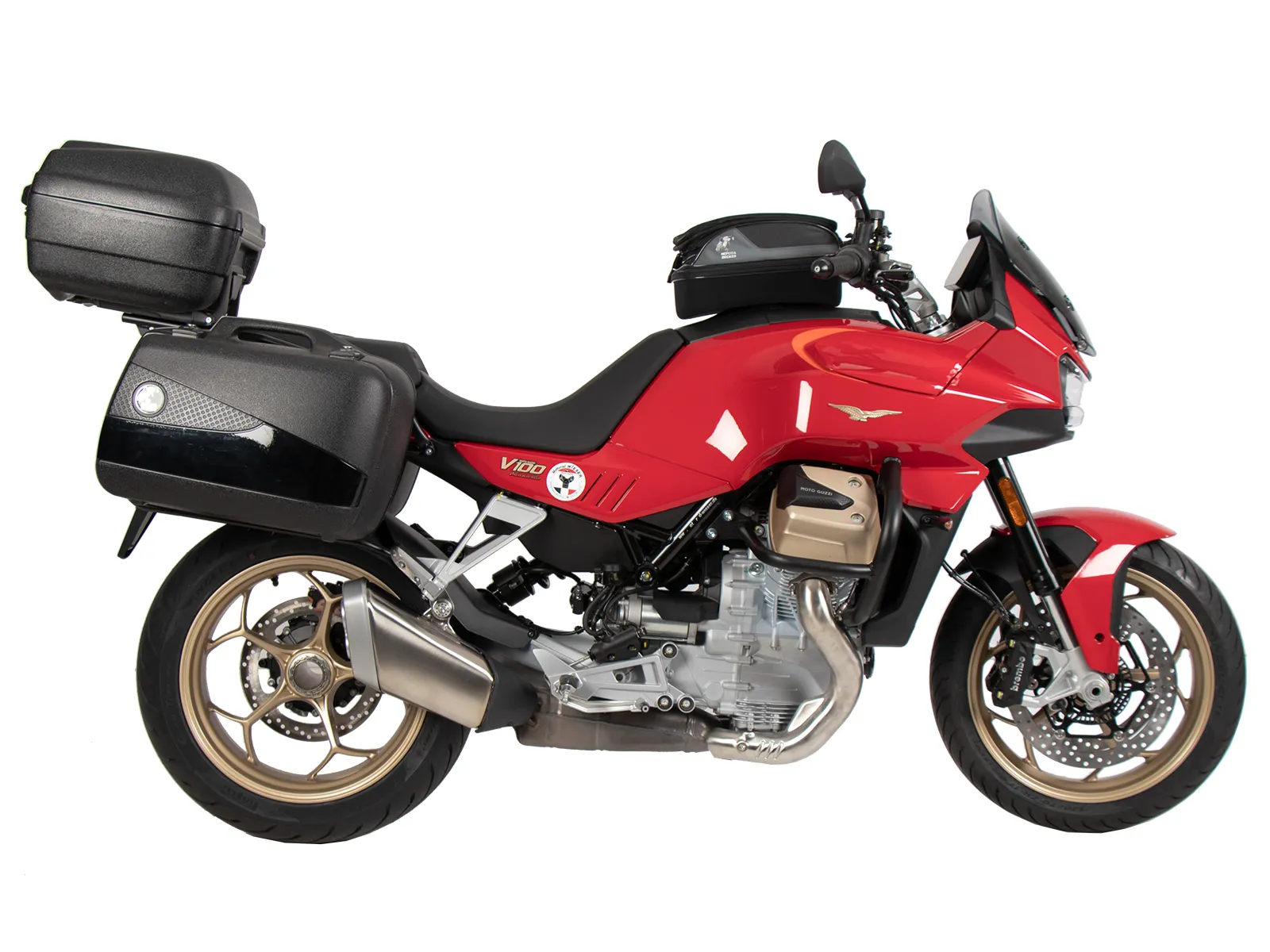 Alurack top case carrier black for Moto Guzzi V100 Mandello / S (2022-)