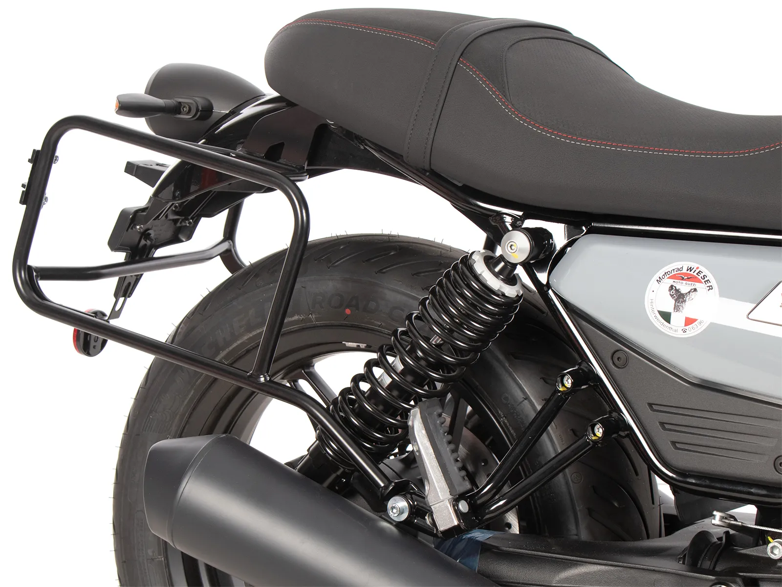 Side case carrier fixed black for Moto Guzzi V7 Stone (2025-)