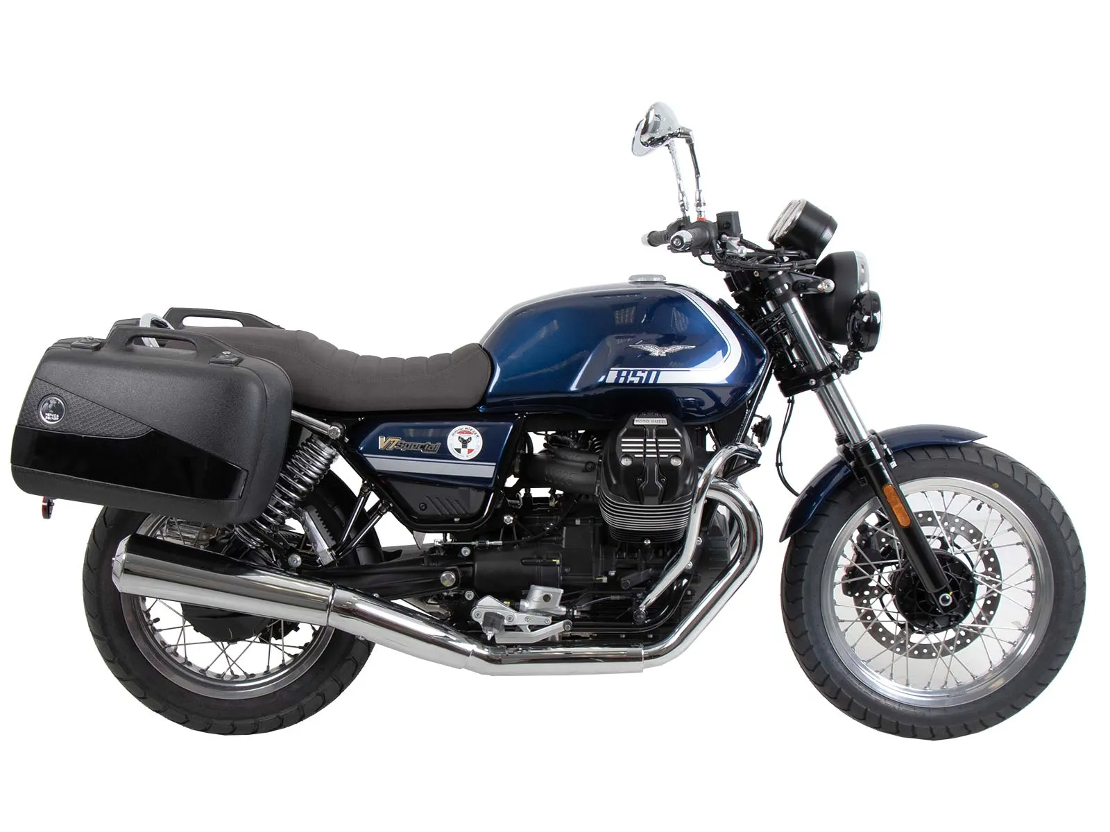 Side case carrier bolted chrome for Moto Guzzi V7 Special (2025-)