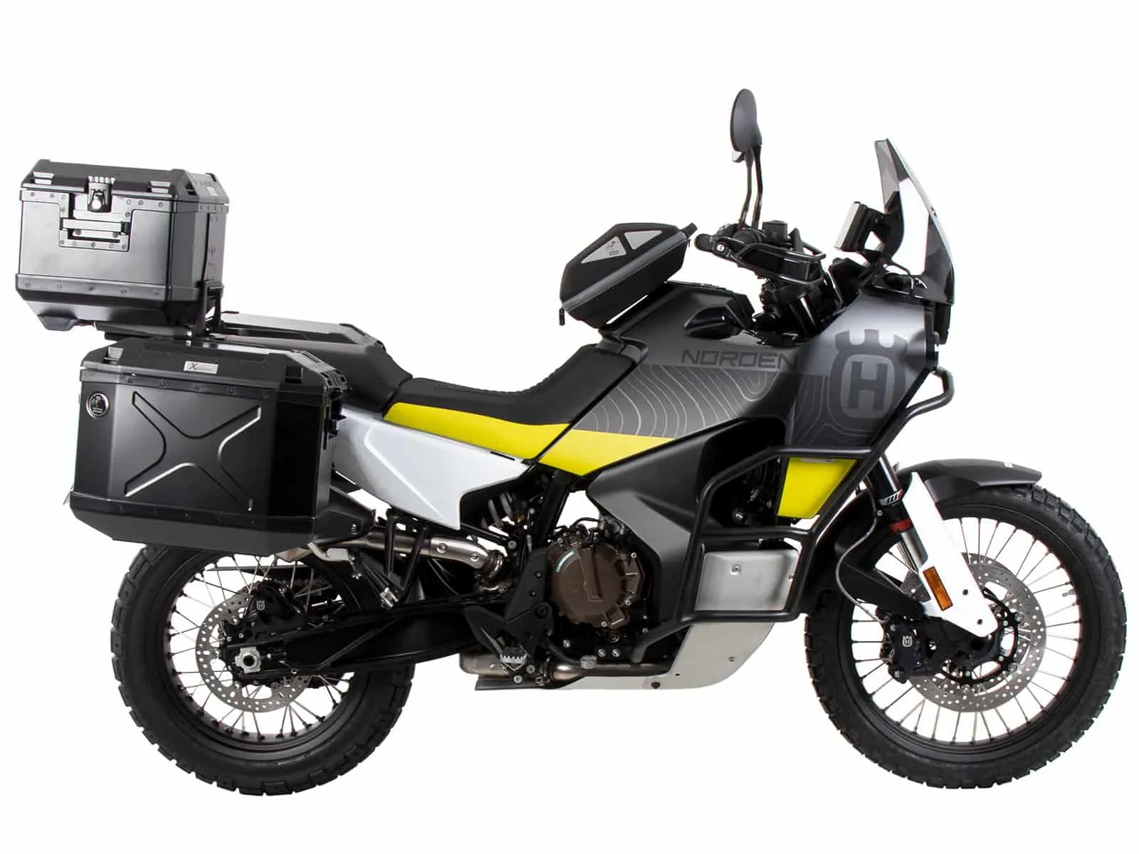 Alurack top case carrier black for combination with original luggage rack black for Husqvarna Norden 901 / Expedition (2022-)