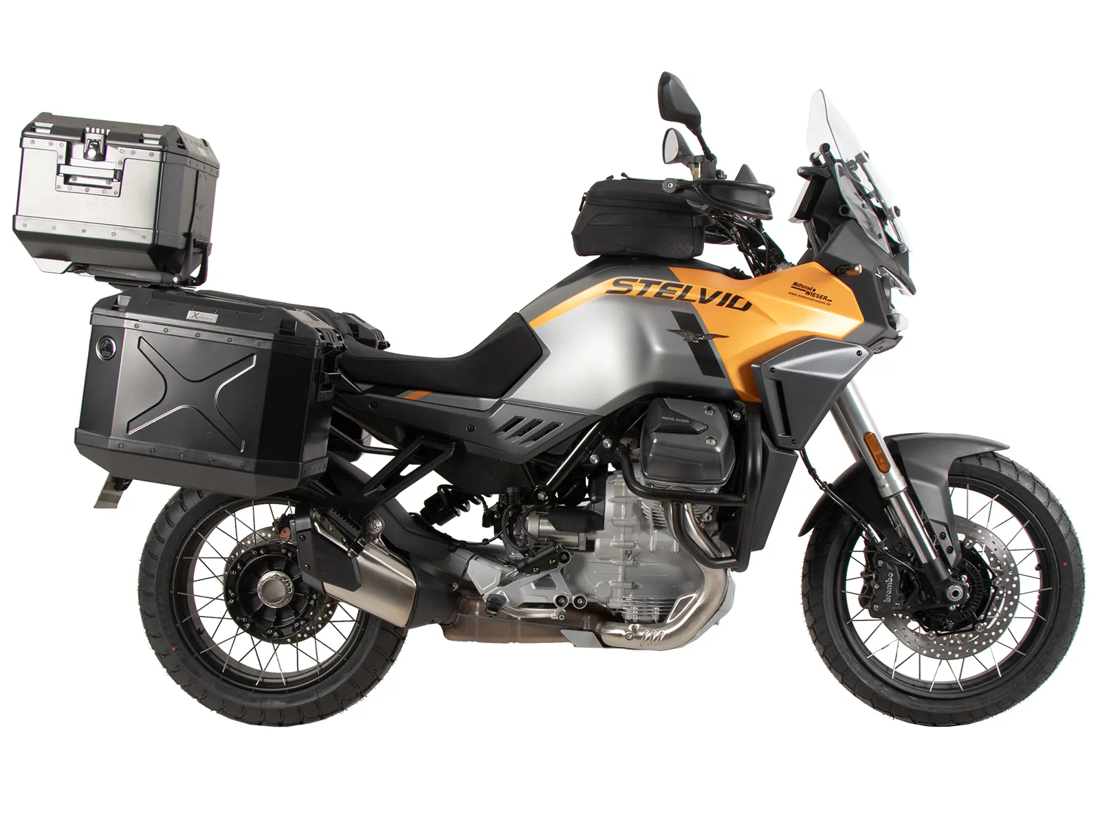 Easyrack top case carrier black for combination with original luggage rack for Moto Guzzi Stelvio (2024-)