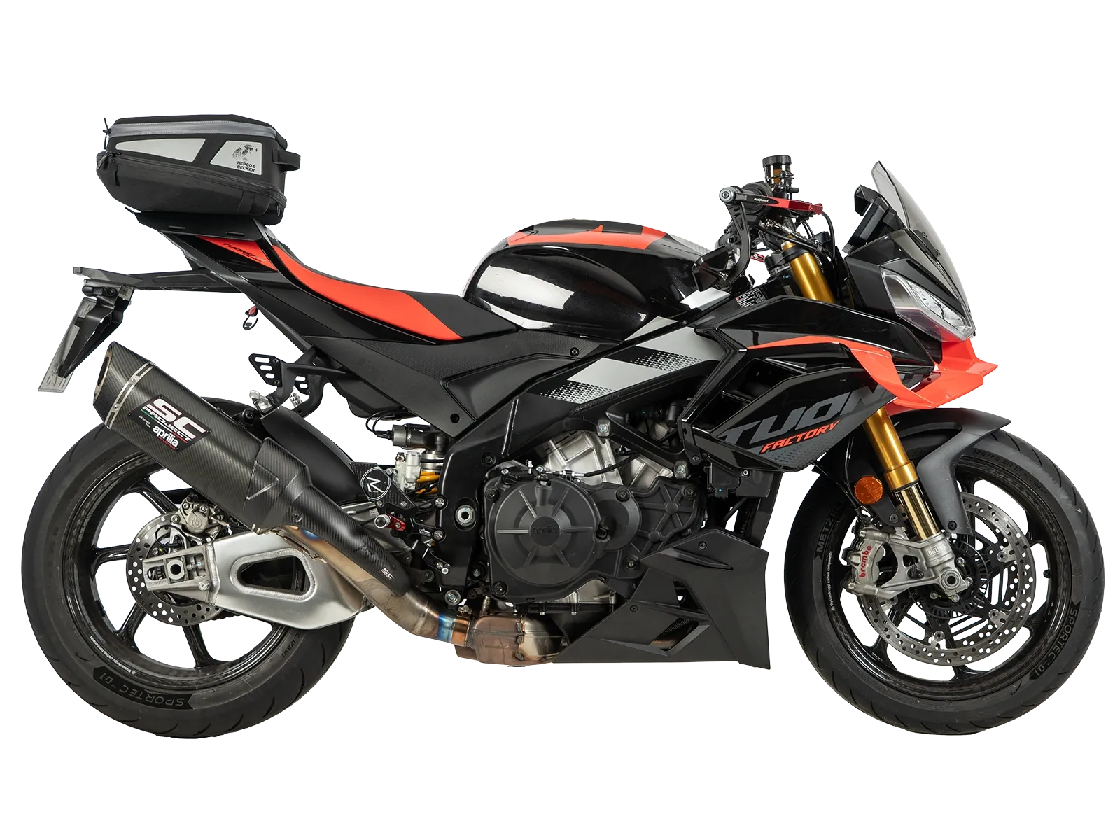 Sport rack fixed black for Aprilia Tuono V4 Factory (2025-)