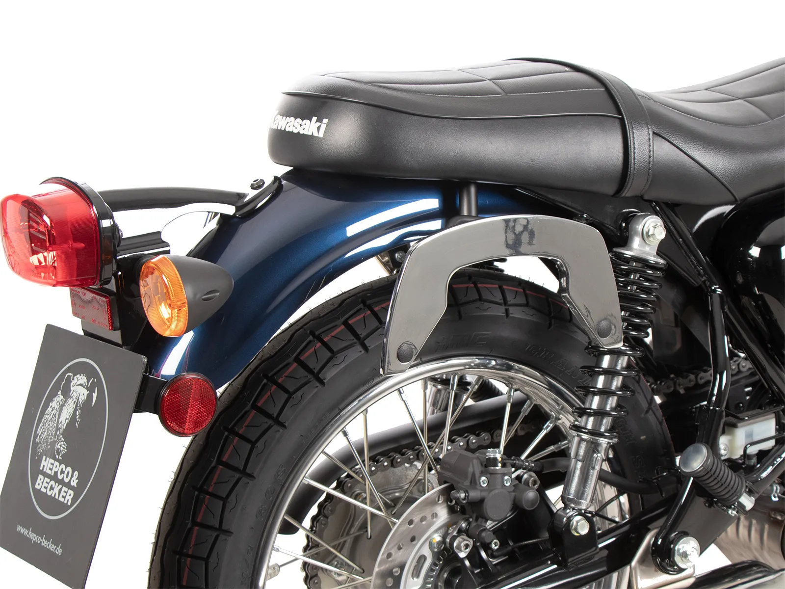 C-Bow side carrier chrome for Kawasaki W230 / Meguro S1 (2025-)