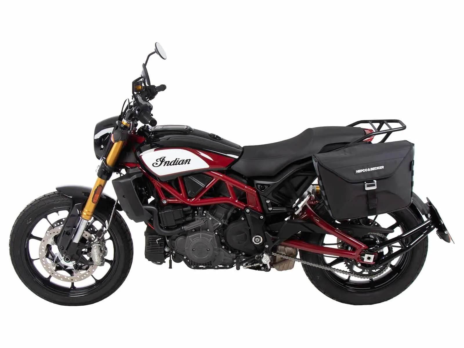 C-Bow side carrier one-sided left black for Indian FTR / S / R Carbon / Rally (2019-2025)