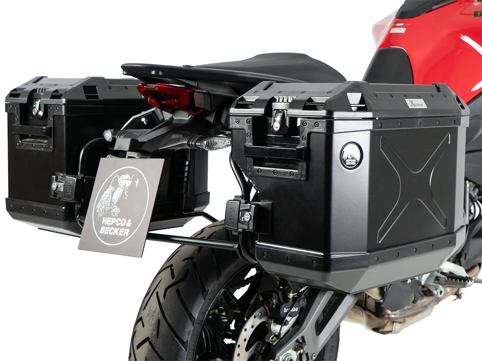 Suitcase carrier set cutout black incl. Xplorer cutout black Suitcase set for Ducati Multistrada V2 / S (2025-)