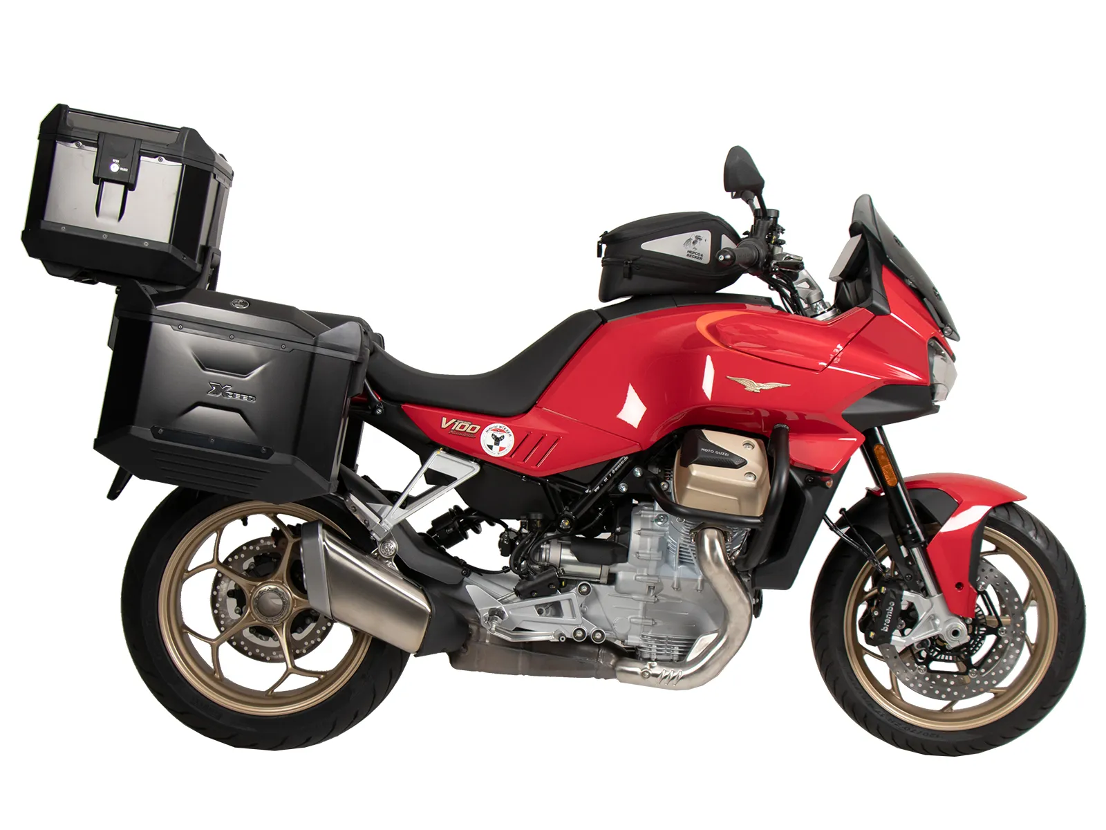 Alurack top case carrier black for Moto Guzzi V100 Mandello / S (2022-)
