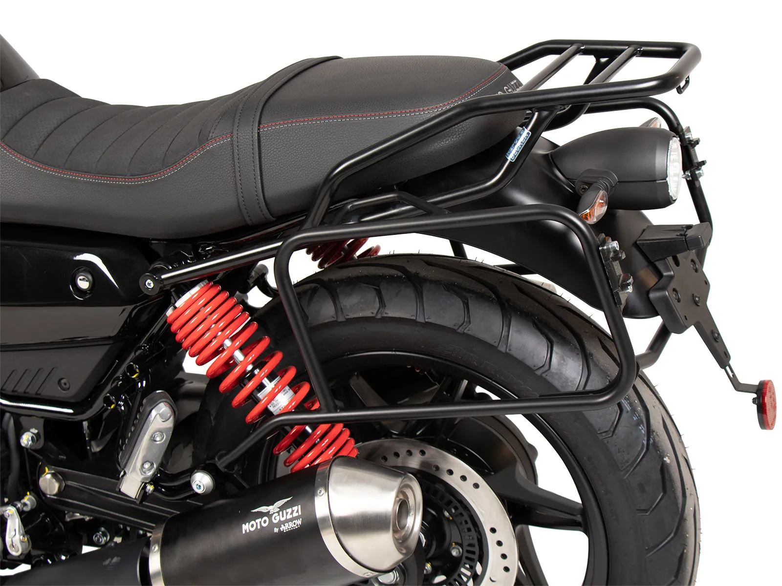 Side case carrier fixed black for Moto Guzzi V7 Stone Special Edition (850cc) (2022-2023)