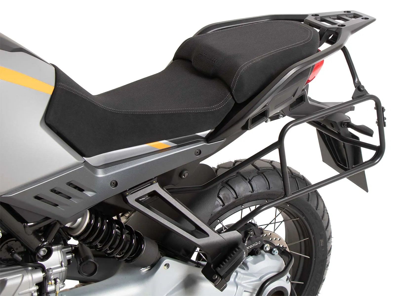 Side case carrier fixed black for Moto Guzzi Stelvio (2024-)