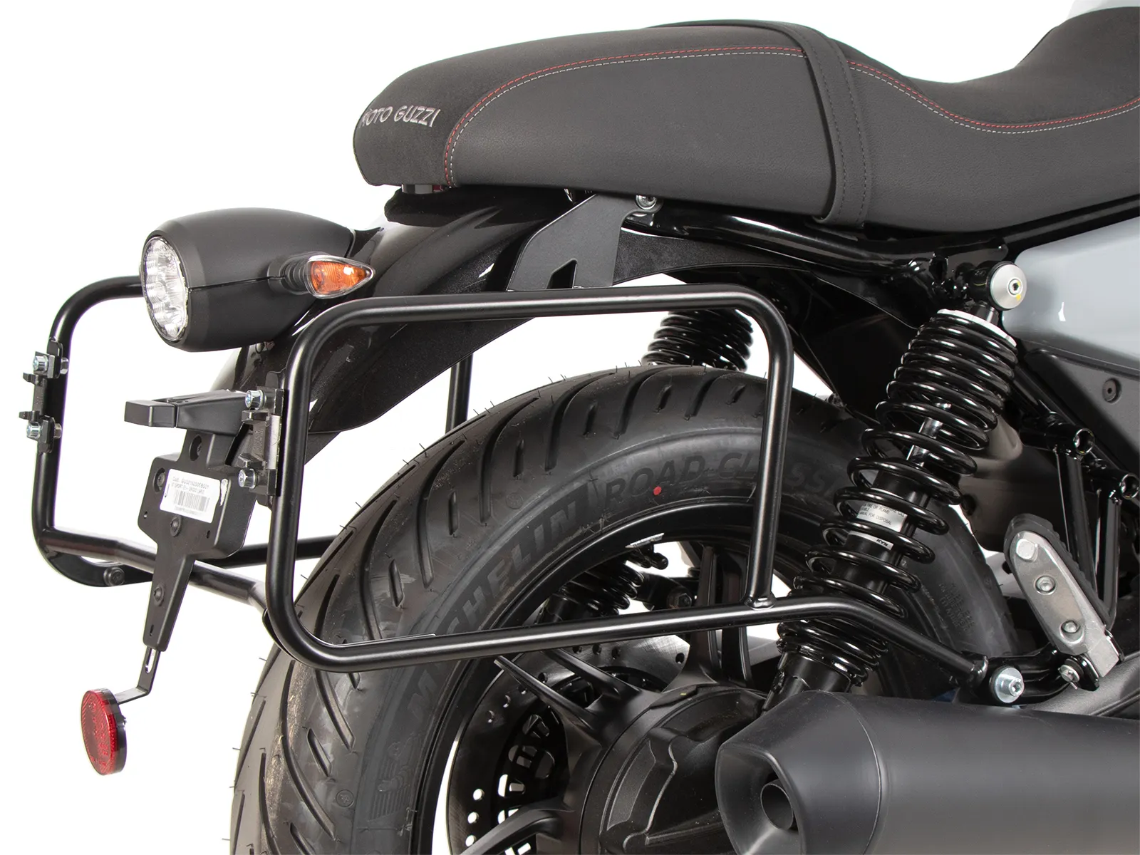 Side case carrier fixed black for Moto Guzzi V7 Stone (2025-)