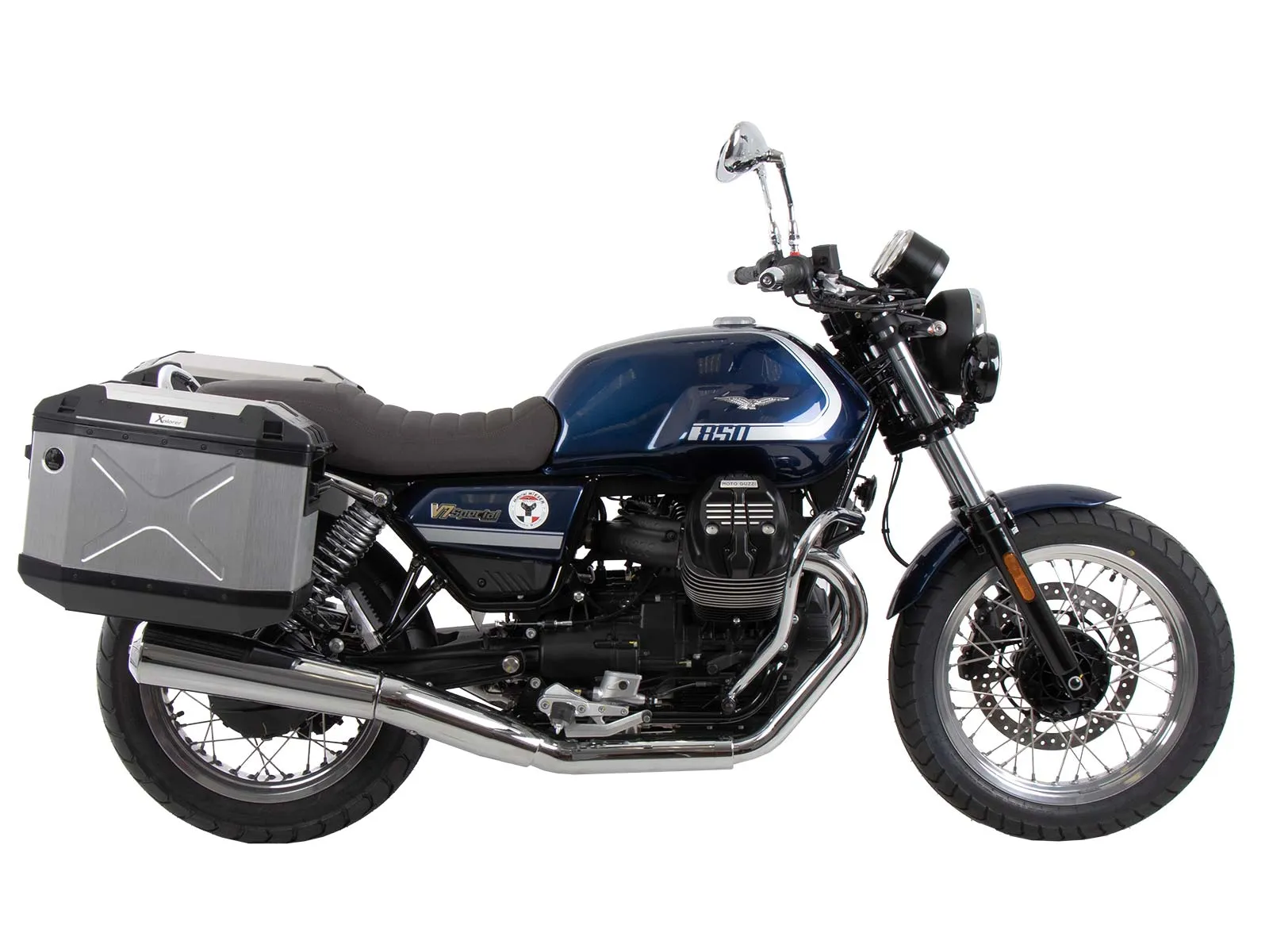 Side case carrier bolted chrome for Moto Guzzi V7 Special (2025-)