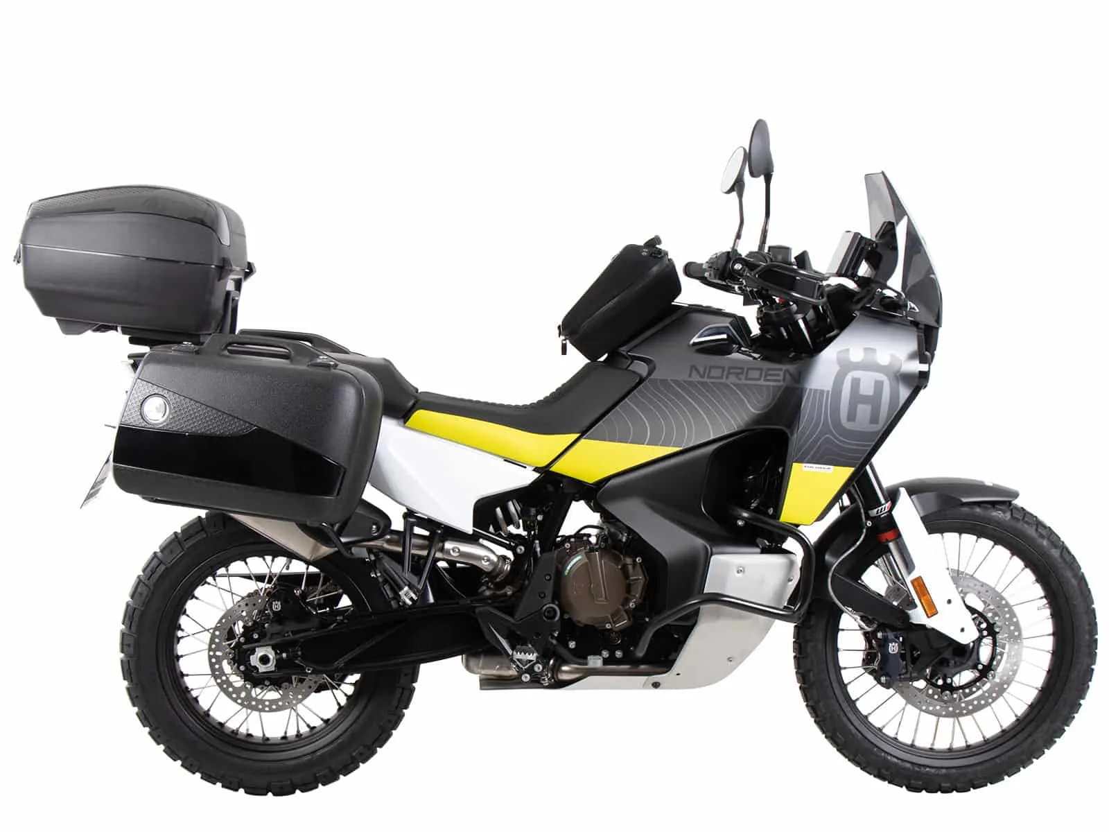 Alurack top case carrier black for combination with original luggage rack black for Husqvarna Norden 901 / Expedition (2022-)