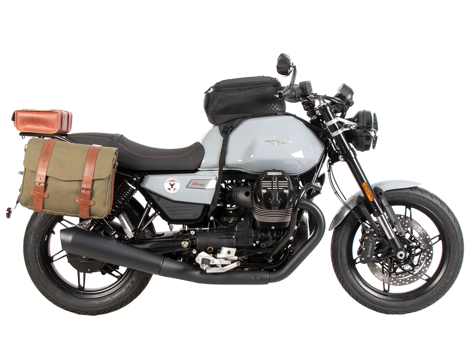 Tubular luggage rack black for Moto Guzzi V7 Stone (2025-)