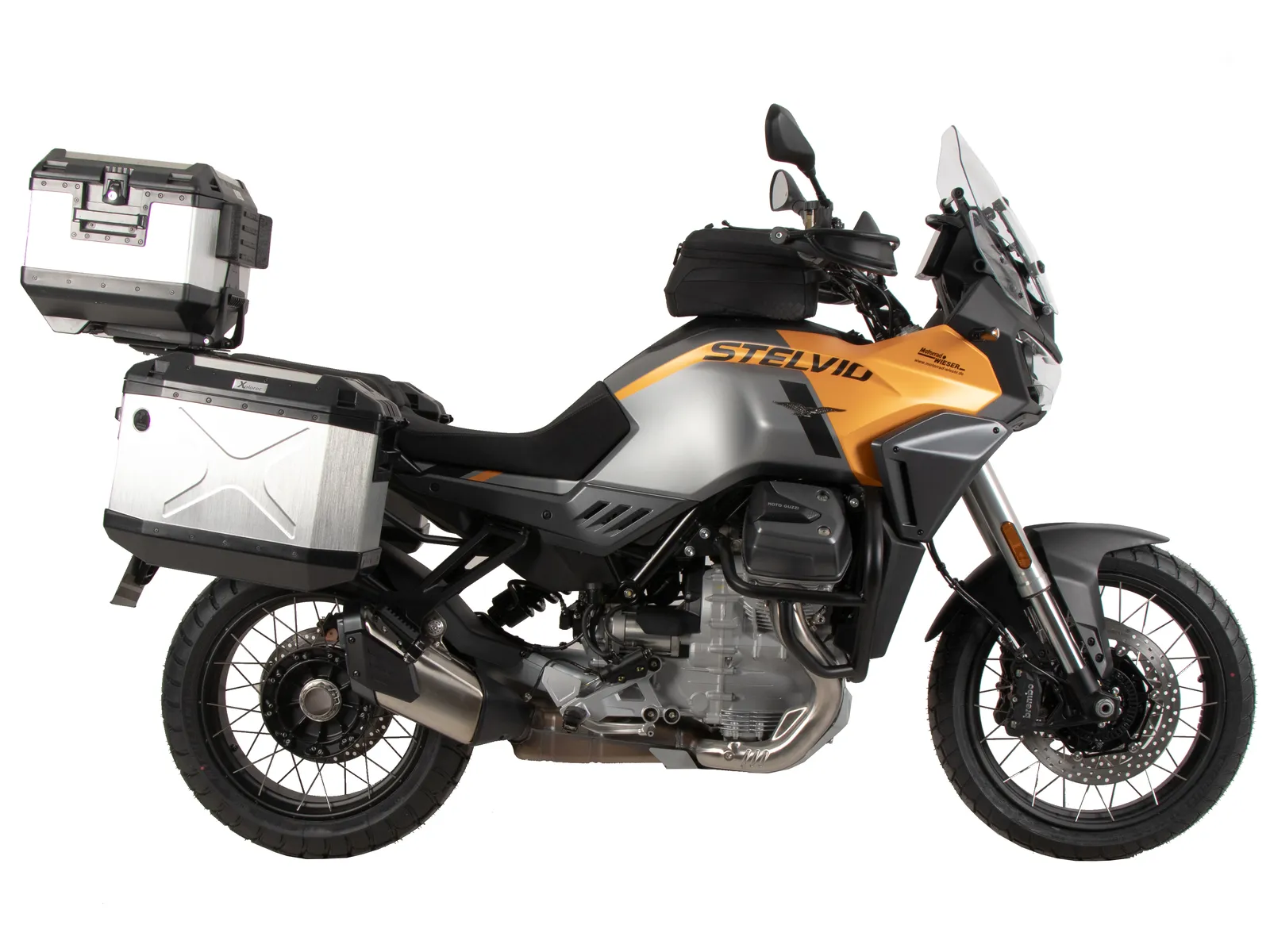 Easyrack top case carrier black for combination with original luggage rack for Moto Guzzi Stelvio (2024-)