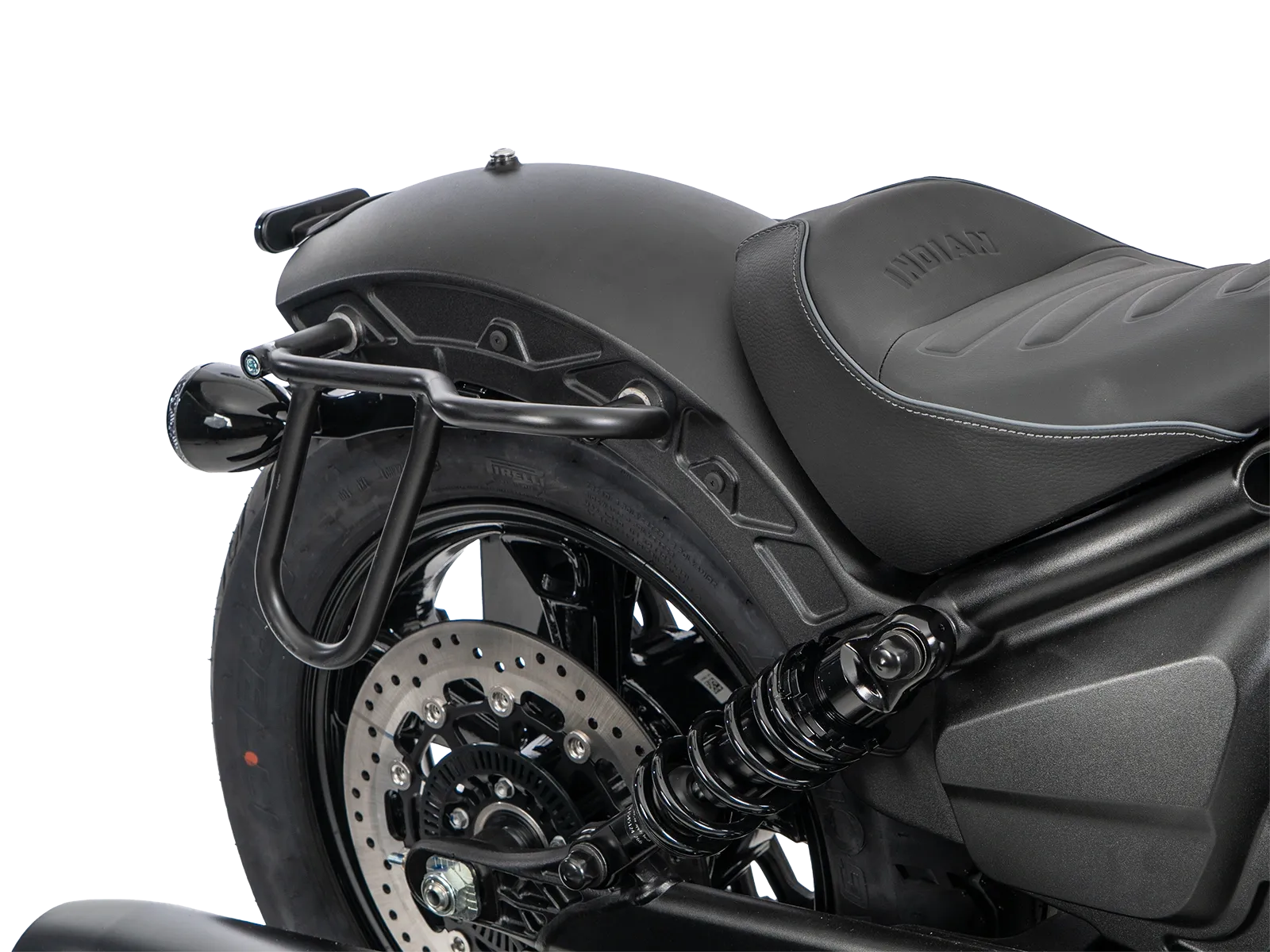 Leather bag holder cutout black for Indian Sport Scout Sixty (2026-)