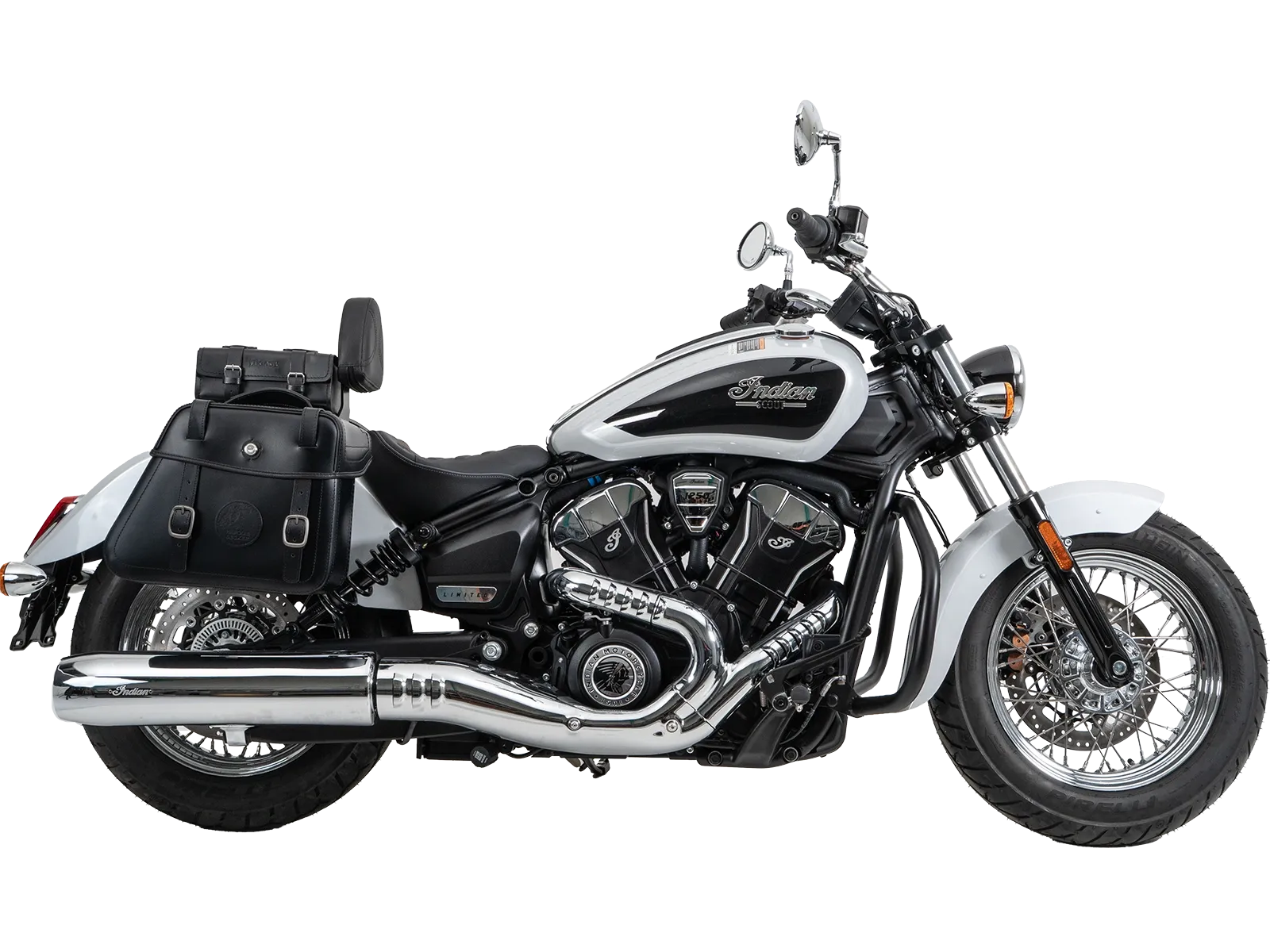 Leather bag holder cutout black for Indian Scout Classic (2025-)