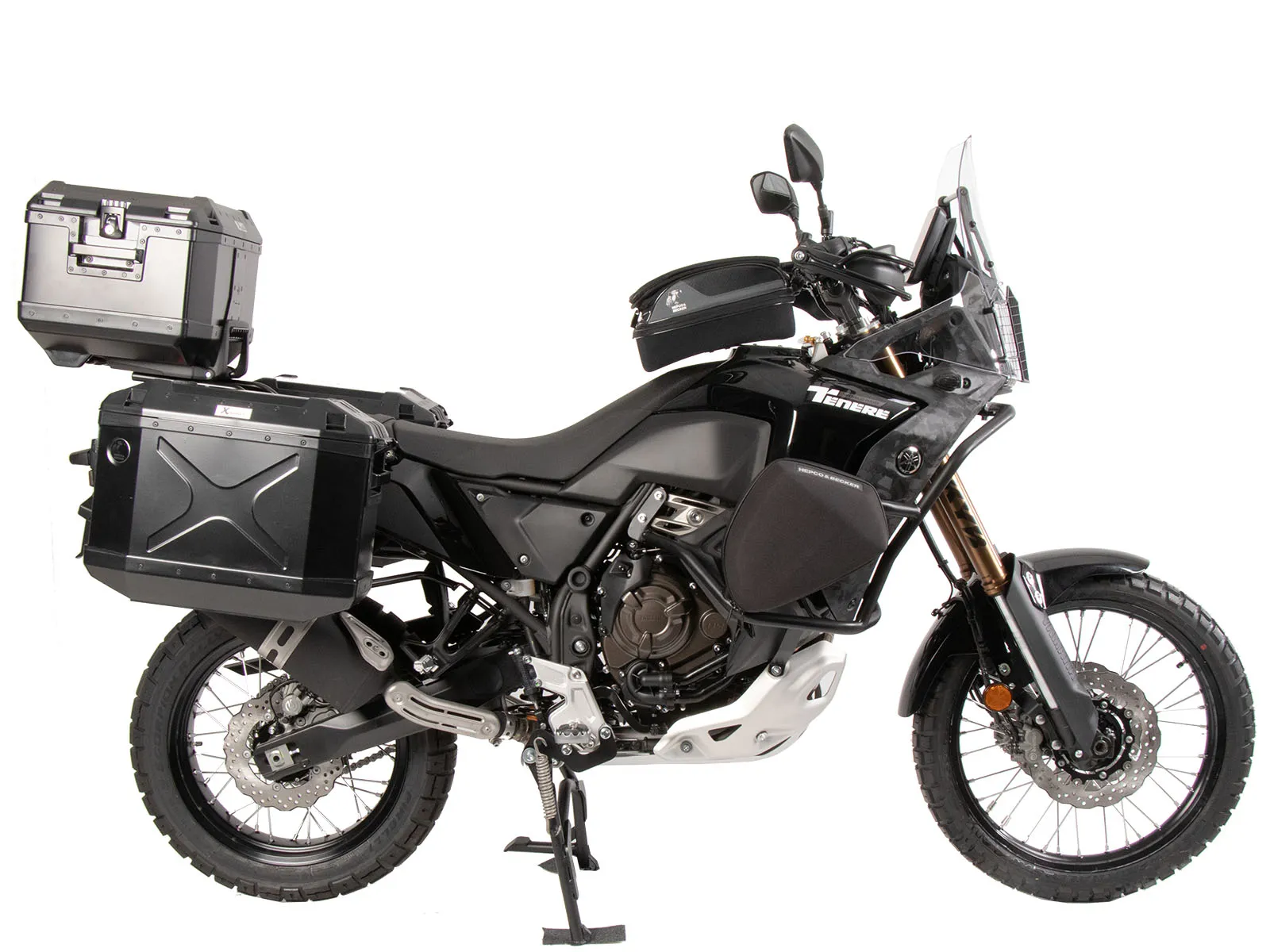 Case carrier set cutout black incl. Xplorer cutout case set for Yamaha Ténéré 700 World Raid (2022-2024) /World Rally (2023-2024)