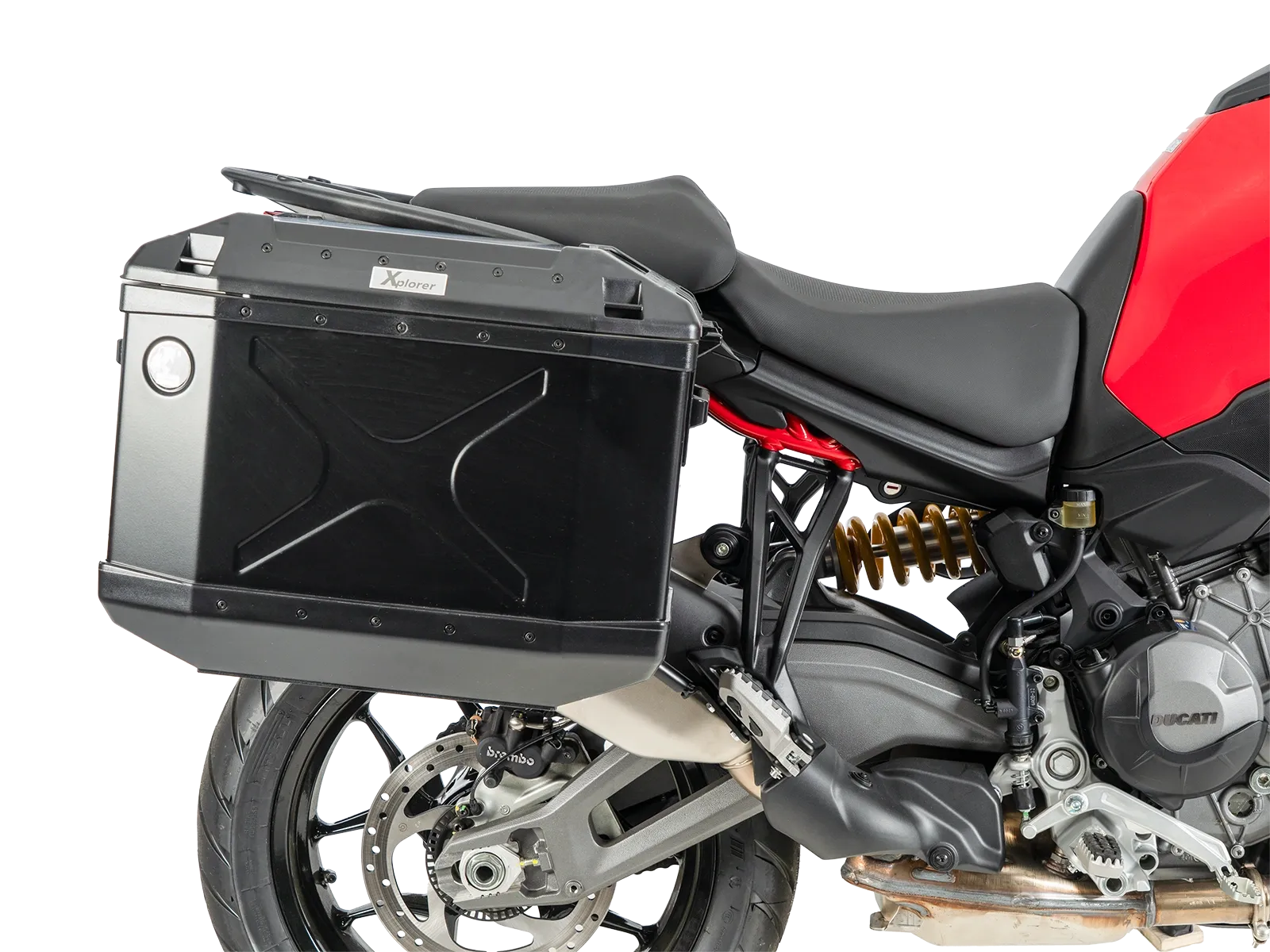 Suitcase carrier set cutout black incl. Xplorer cutout black Suitcase set for Ducati Multistrada V2 / S (2025-)