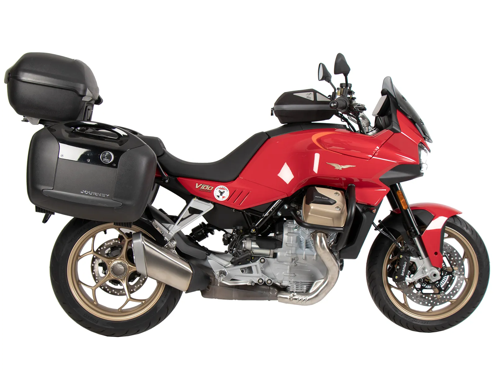 Alurack top case carrier black for Moto Guzzi V100 Mandello / S (2022-)