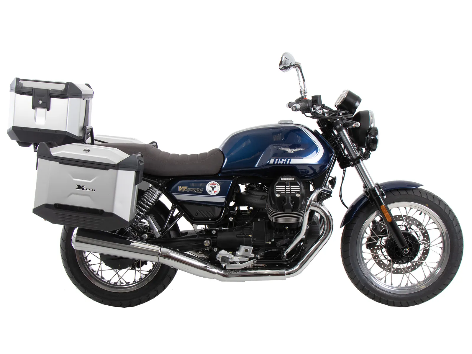 Side case carrier bolted chrome for Moto Guzzi V7 Special (2025-)
