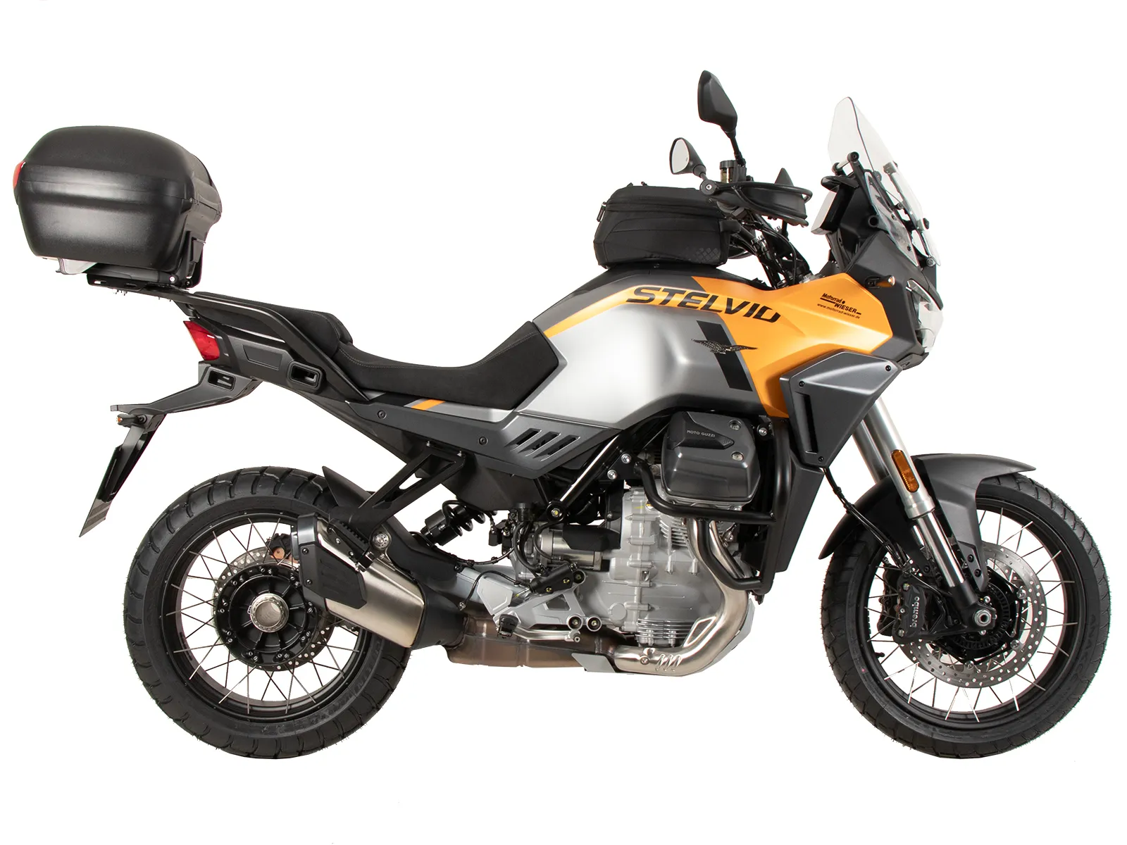 Easyrack top case carrier black for combination with original luggage rack for Moto Guzzi Stelvio (2024-)