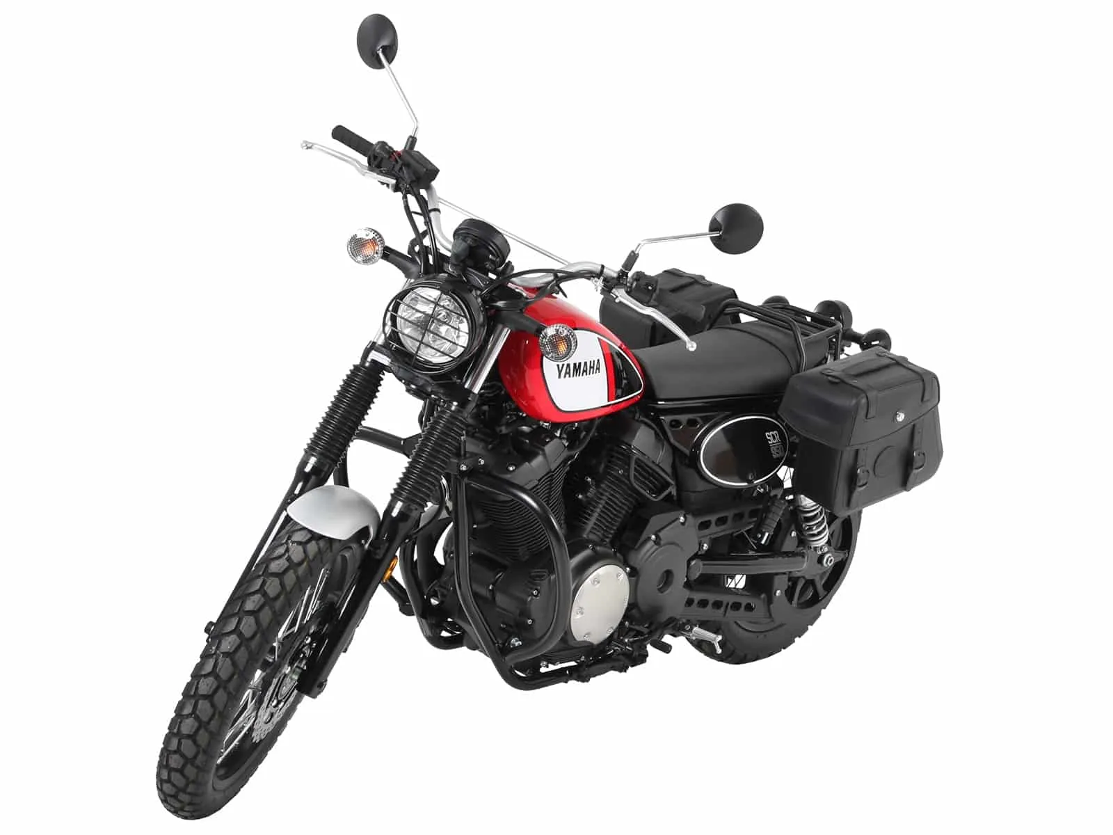 Leather bag holder cutout black for Yamaha SCR 950 (2017-2020)