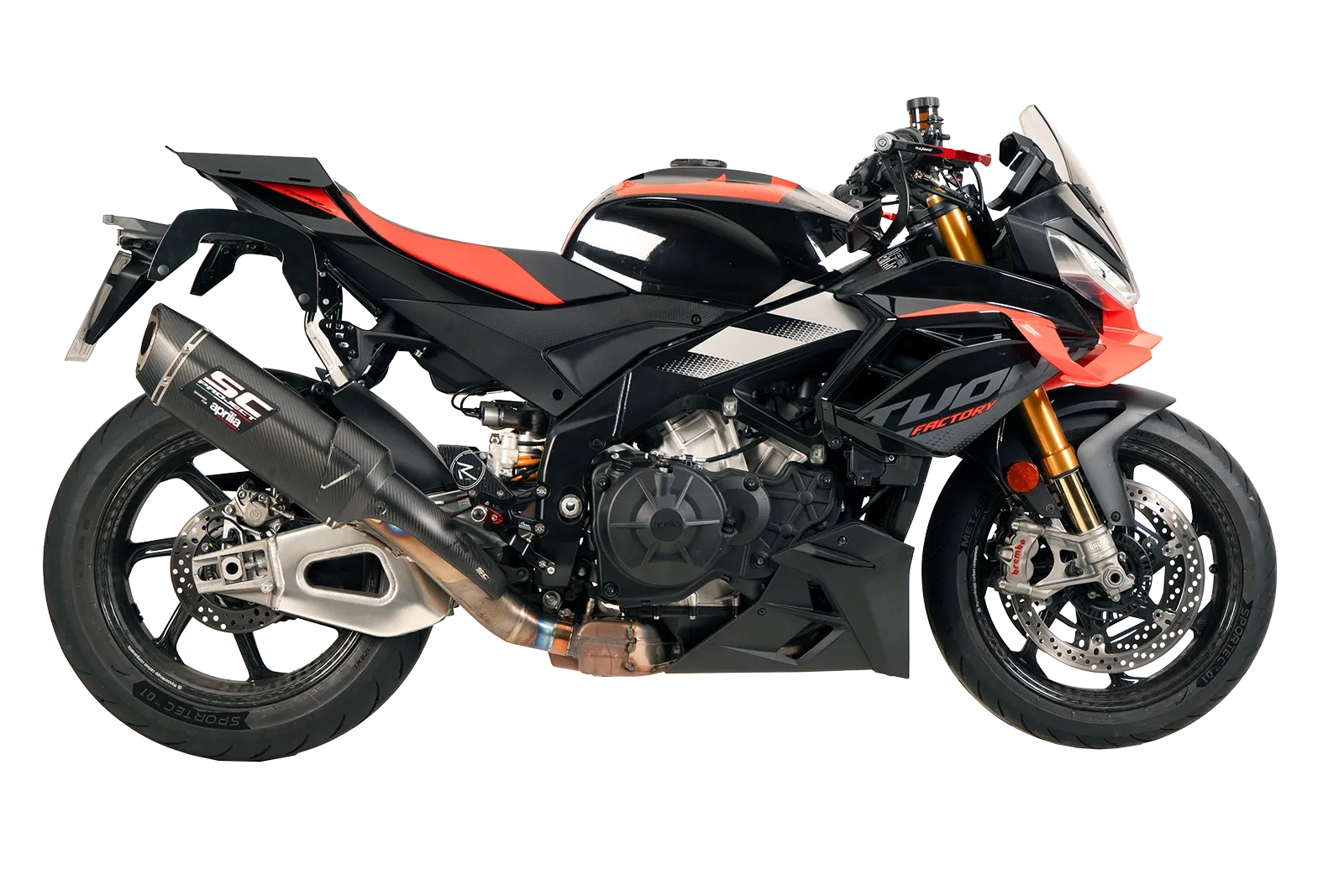 C-Bow side carrier black for Aprilia Tuono V4 Factory (2025-)