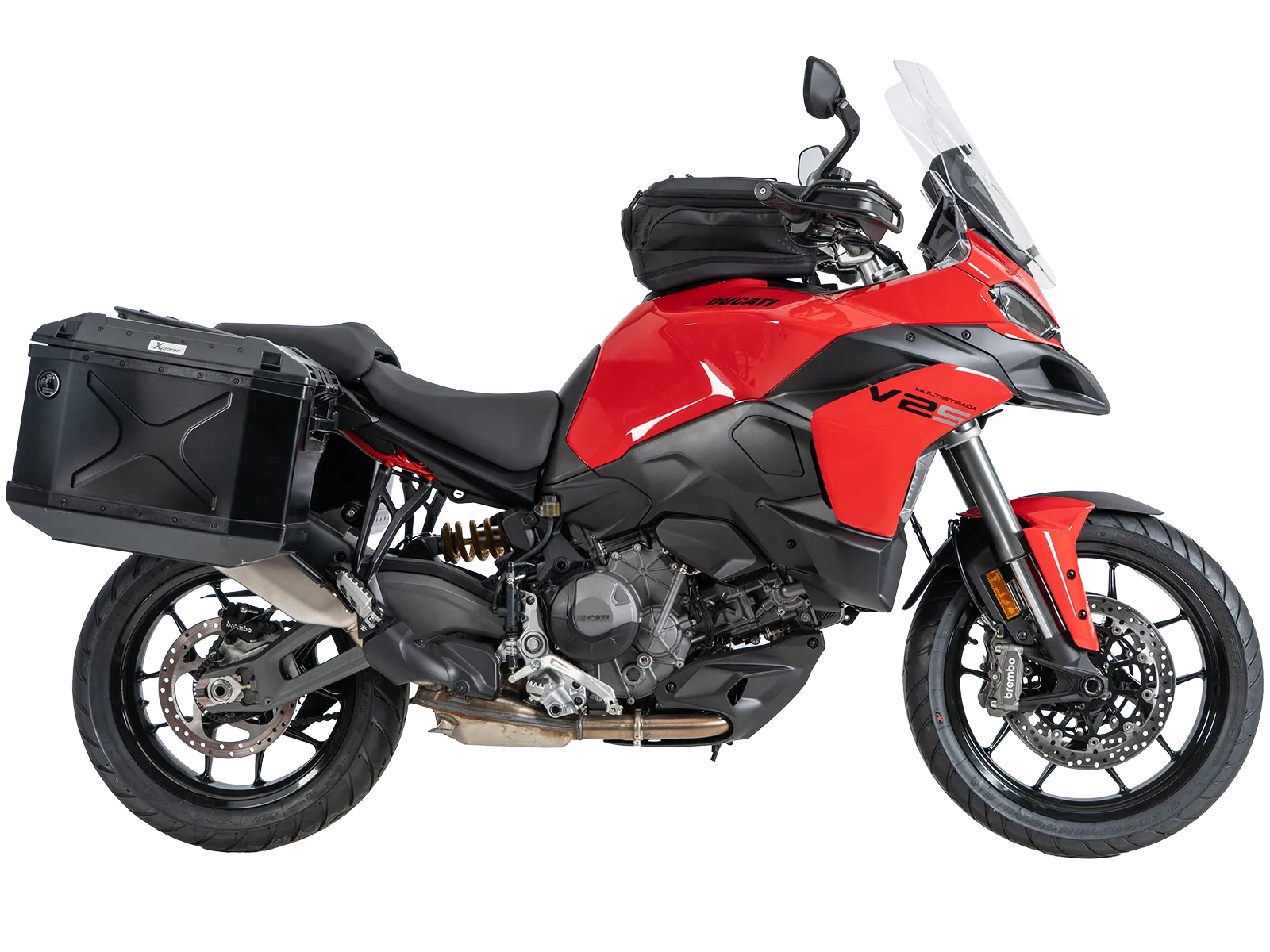 Suitcase carrier set cutout black incl. Xplorer cutout black Suitcase set for Ducati Multistrada V2 / S (2025-)