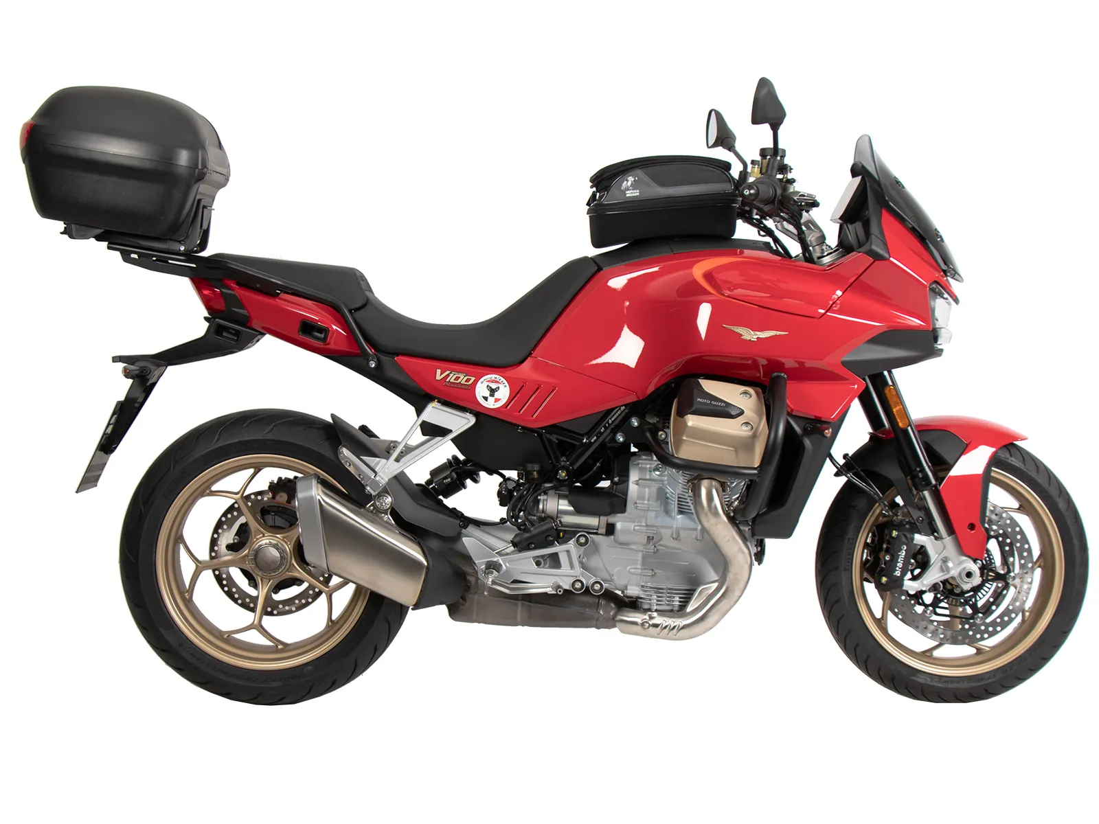 Alurack top case carrier black for Moto Guzzi V100 Mandello / S (2022-)