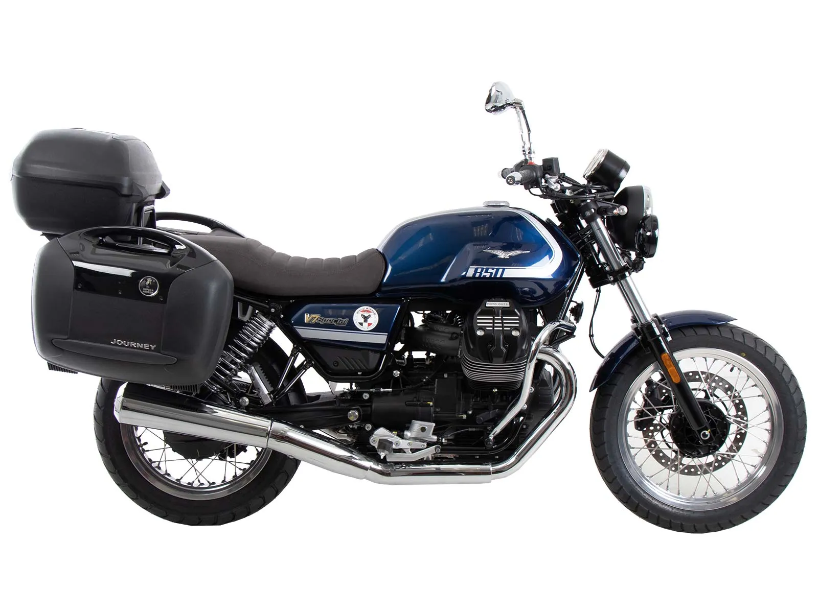 Tubular luggage rack Topcaseträger black for Moto Guzzi V7 Special/Stone/Centenario (850 ccm) (2021-2024)