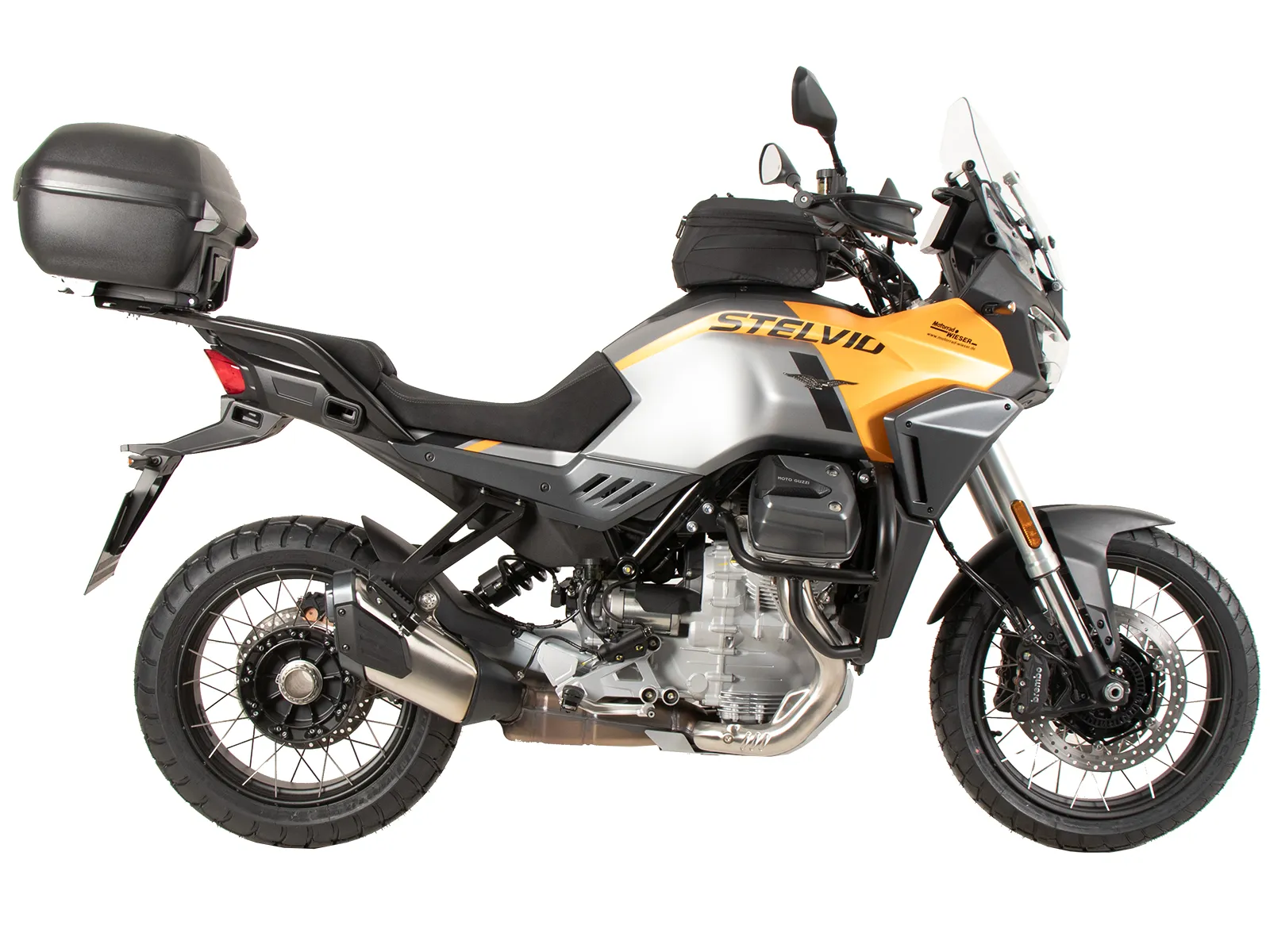 Easyrack top case carrier black for combination with original luggage rack for Moto Guzzi Stelvio (2024-)