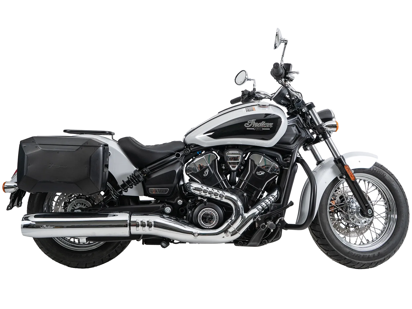 C-Bow side carrier chrome for Indian Scout Classic (2025-)